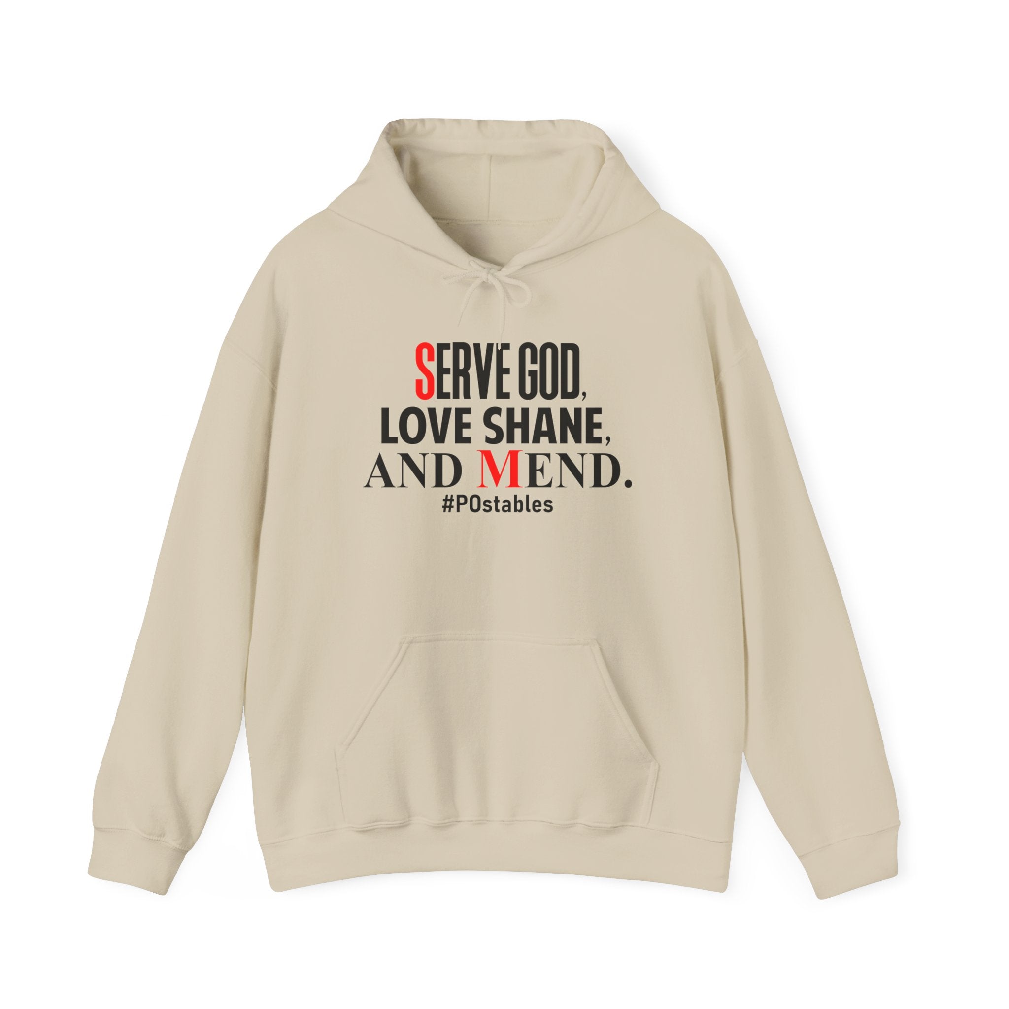 Serve God, Love Shane, and Mend Unisex Hoodie