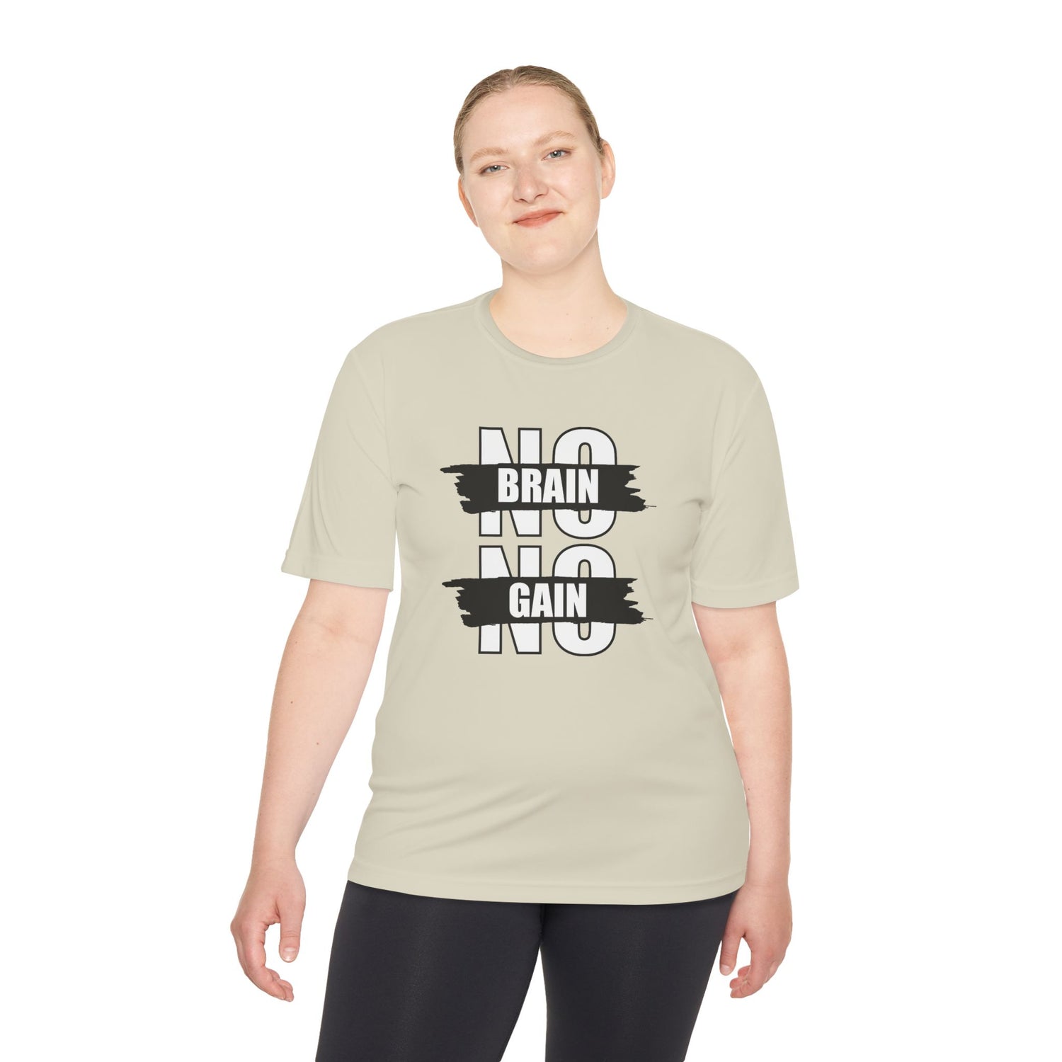 No Brain No Gain Unisex Moisture Wicking Tee