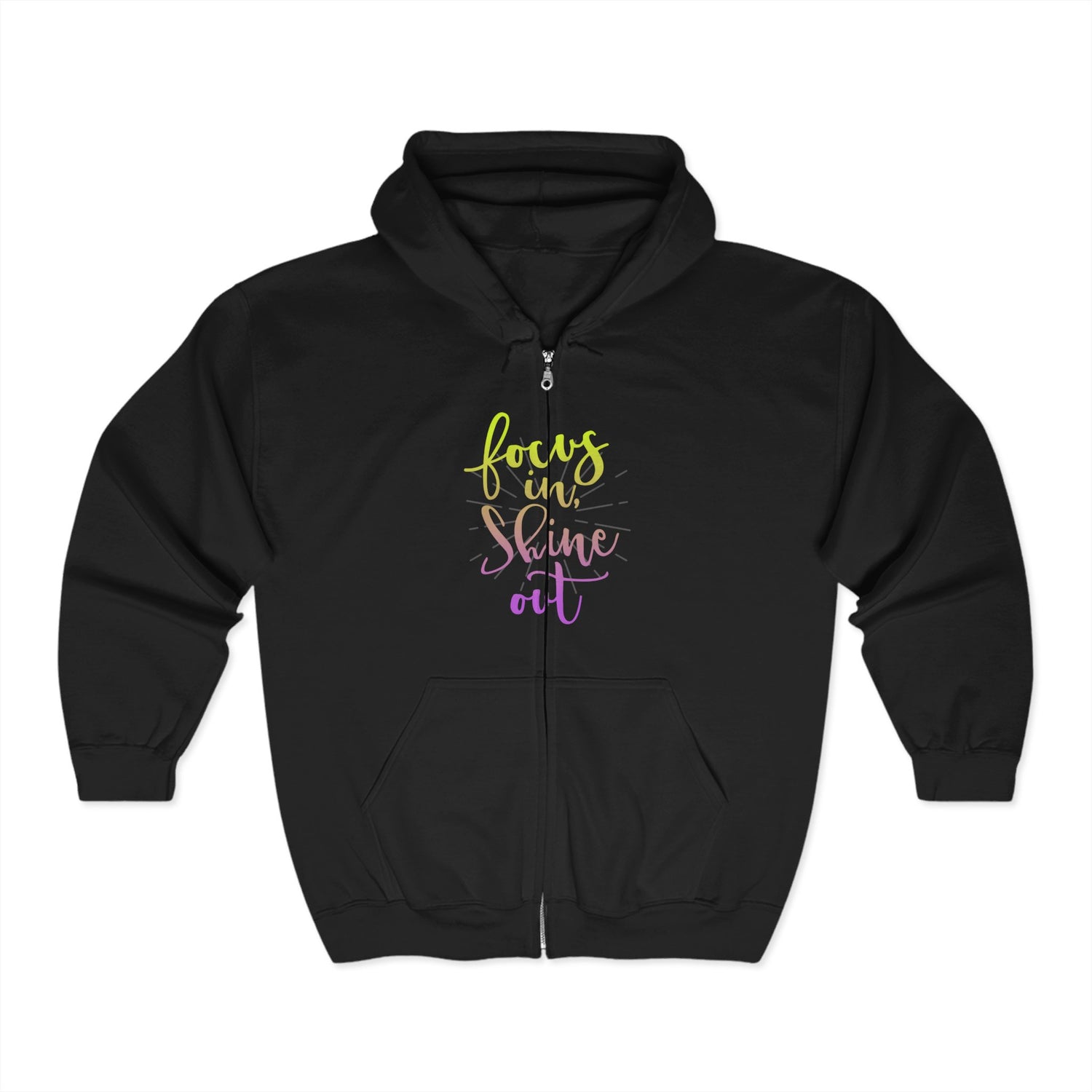 Focus in, Shine Out Unisex Zip Hoodie
