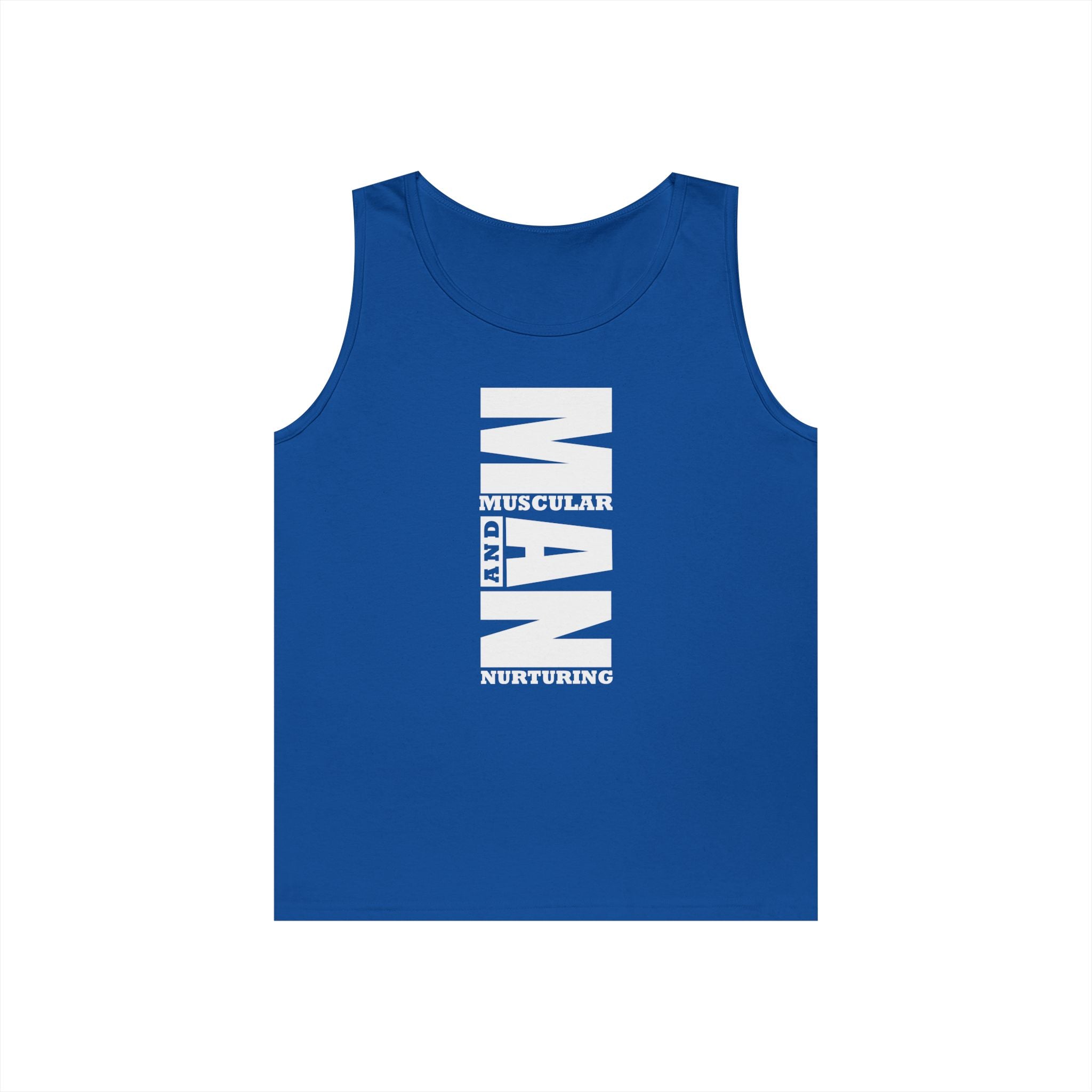 Muscular & Nurturing Unisex Heavy Cotton Tank Top - Perfect Gift for Father&