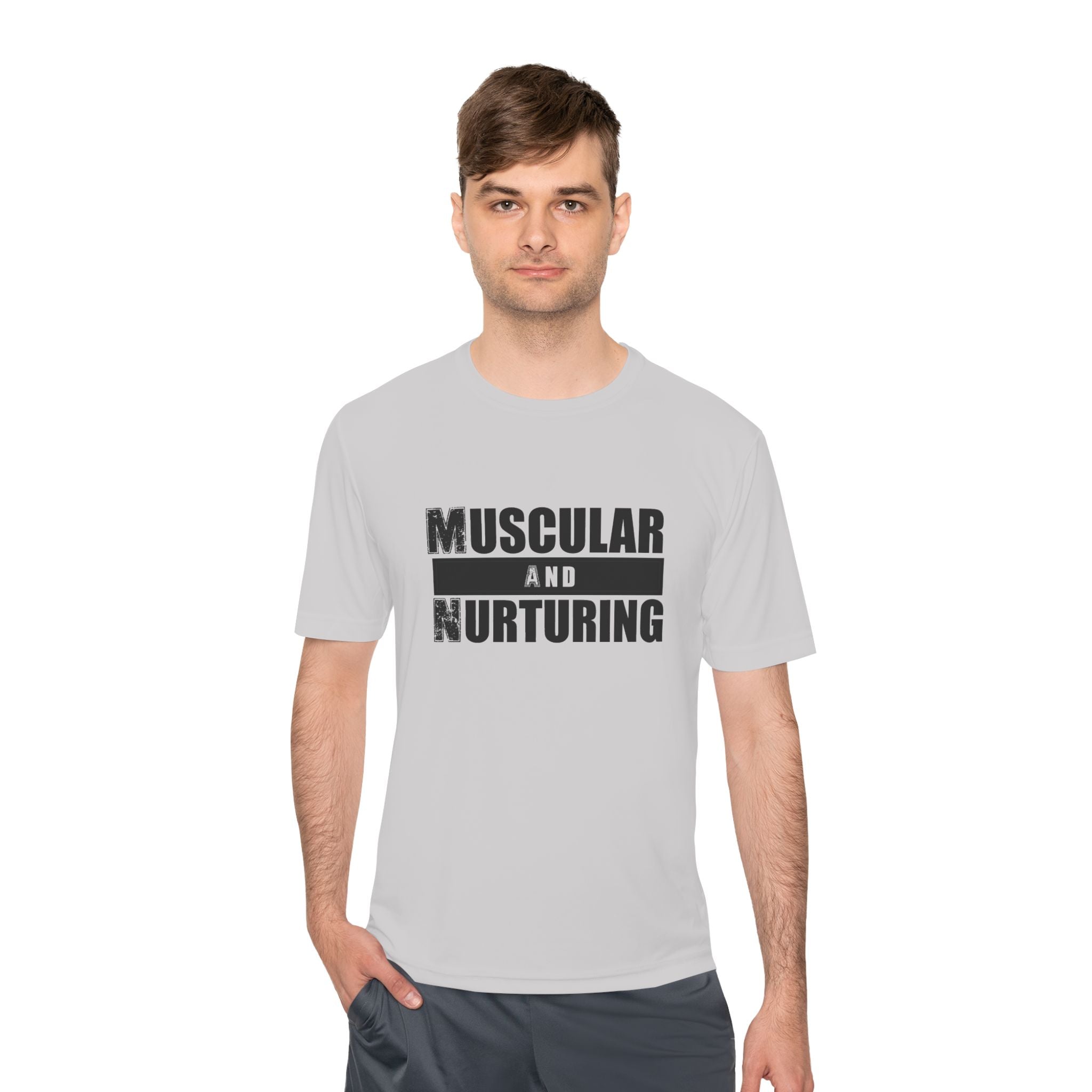 Muscular and Nurturing Unisex Moisture Wicking Tee