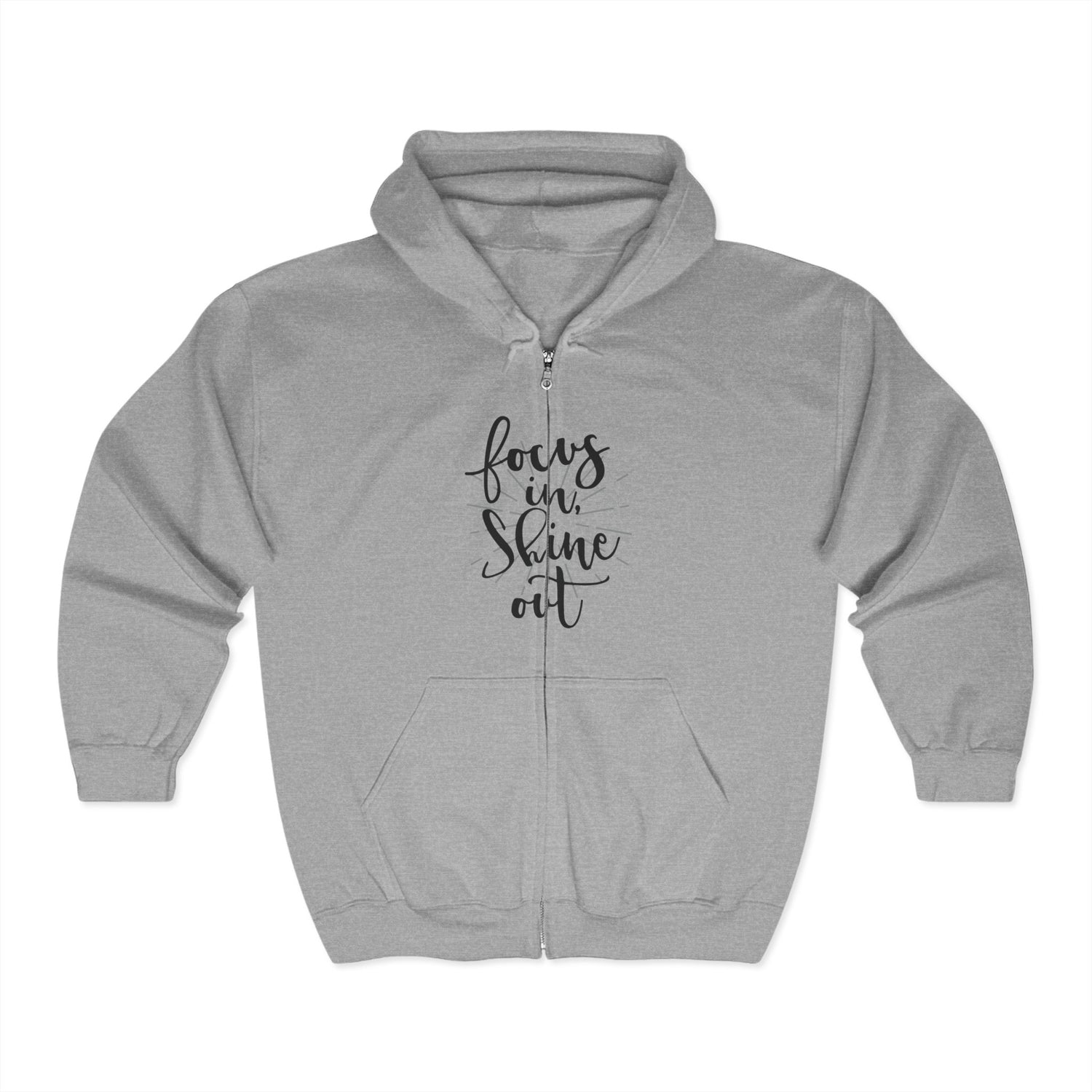 Focus in, Shine Out Unisex Zip Hoodie