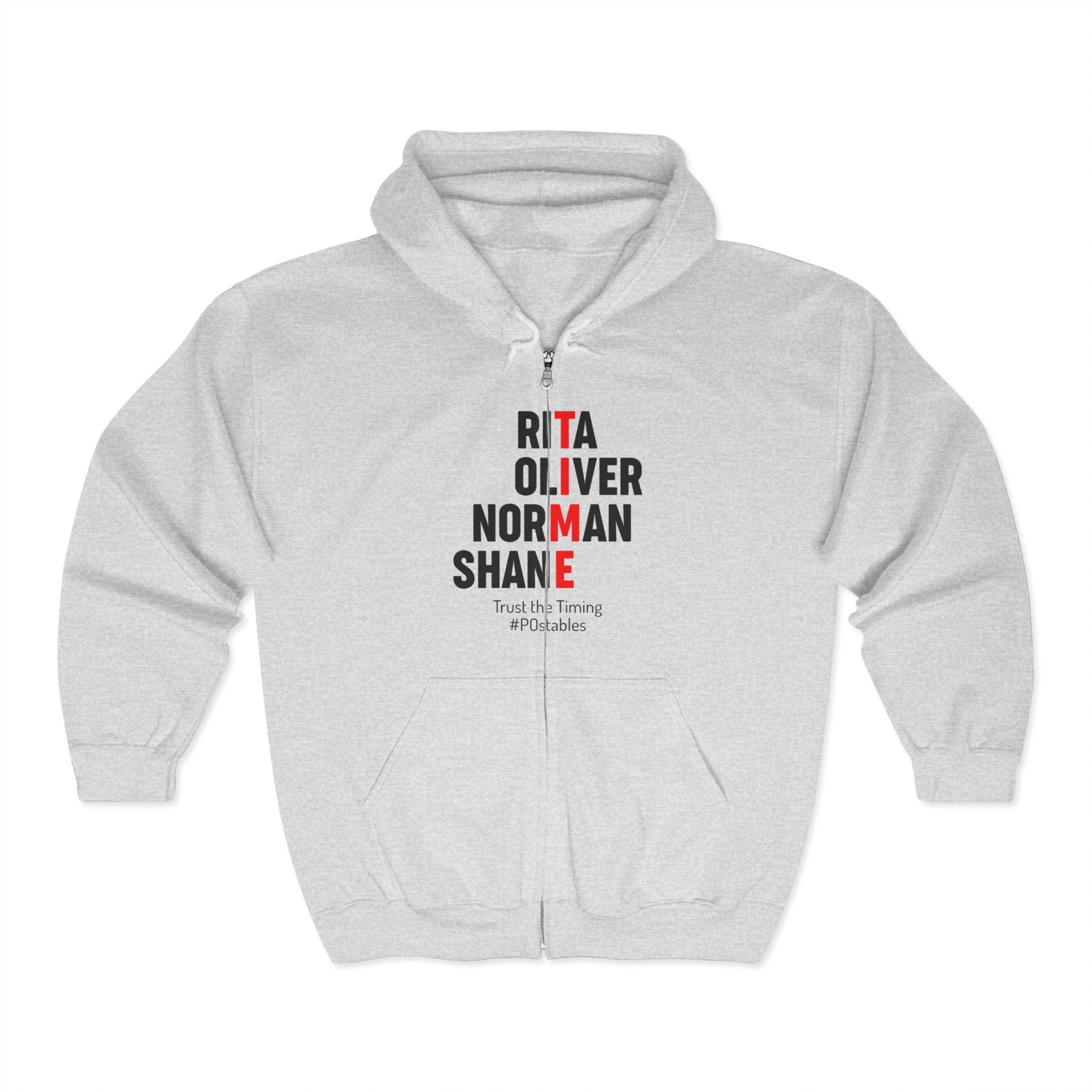 Unisex Full Zip Hoodie - Trust The Timing - Personalized Name Design