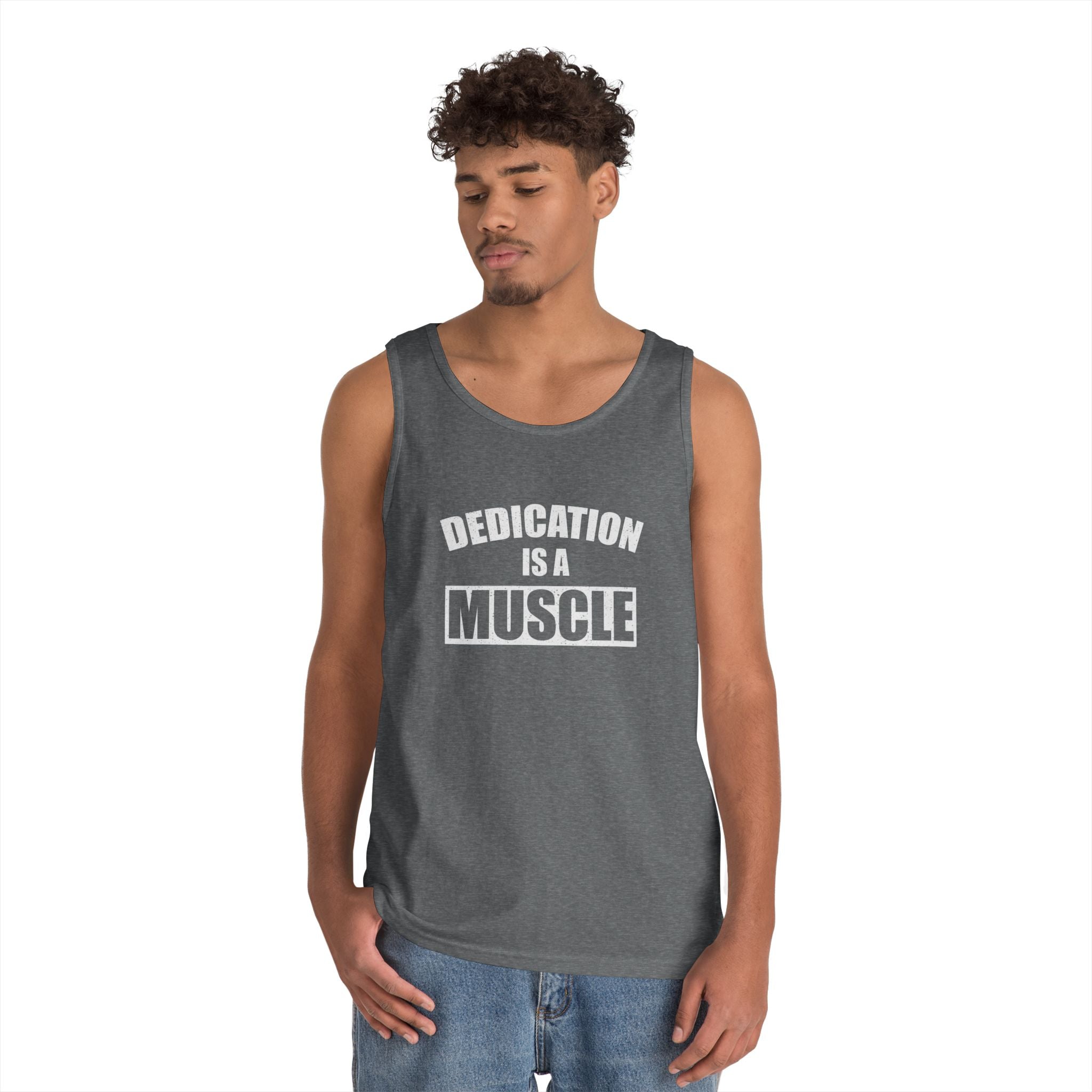 Dedication is a Muscle Unisex Tank Top