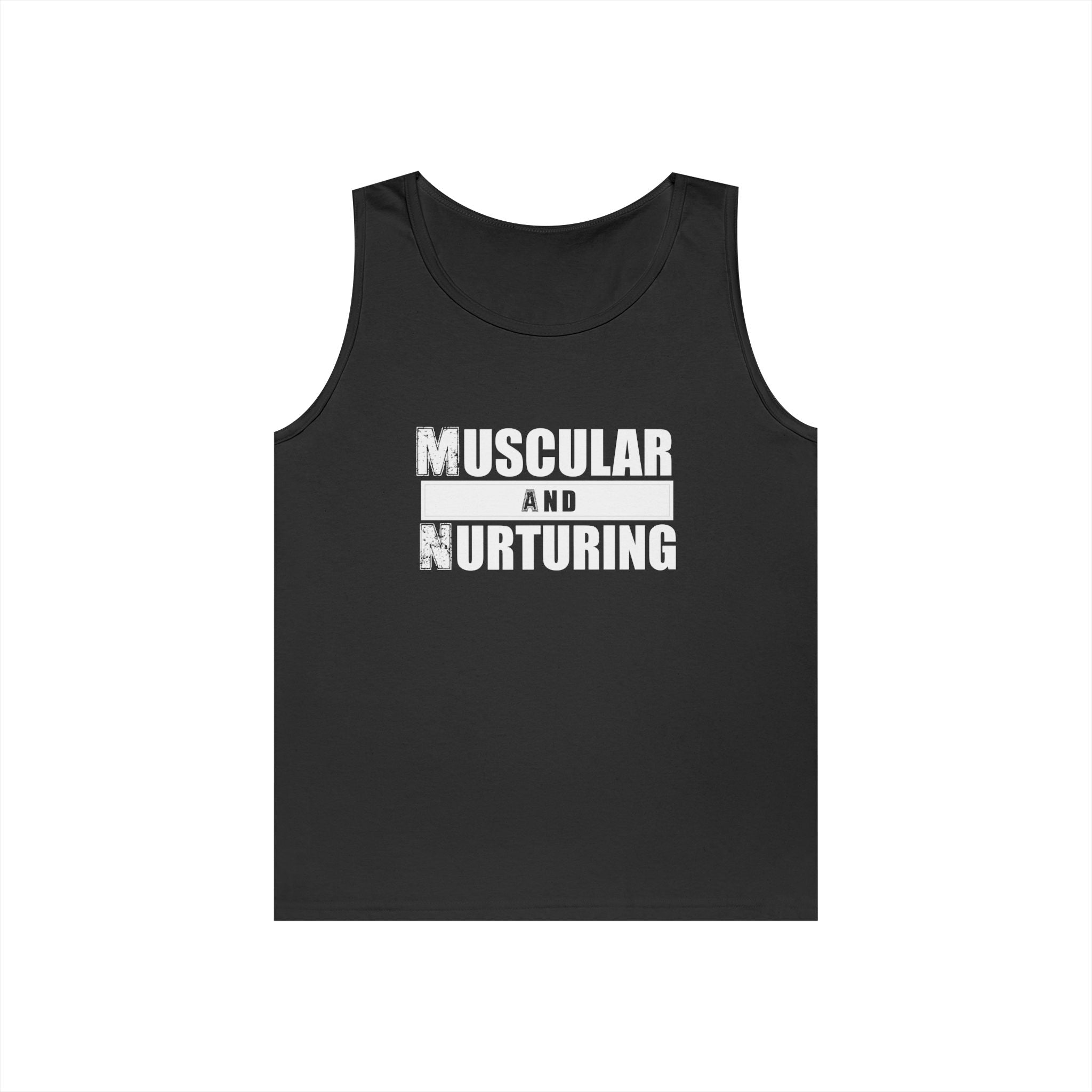 Unisex Heavy Cotton Tank Top - Muscular and Nurturing