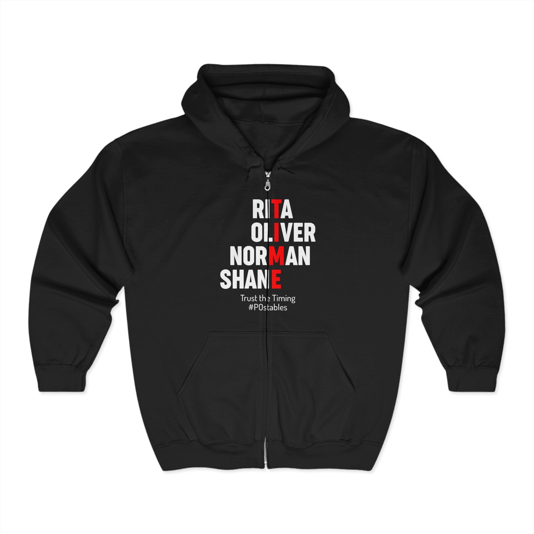 Unisex Full Zip Hoodie - Trust The Timing - Personalized Name Design