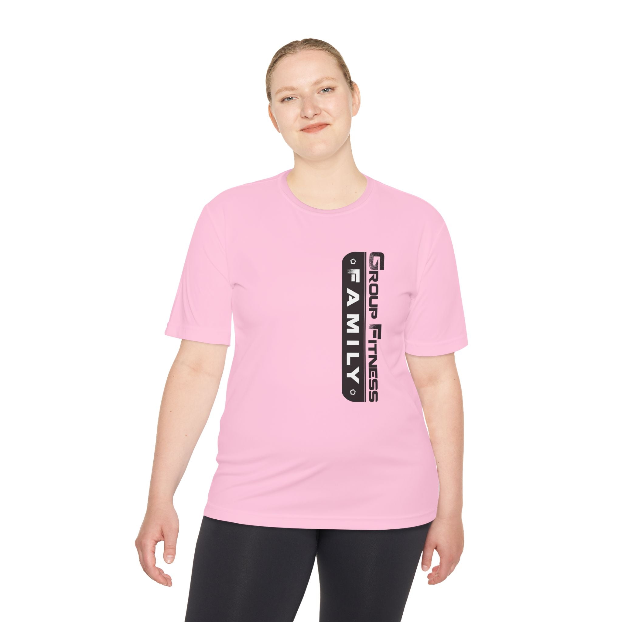 Unisex Moisture Wicking Tee - Group Fitness of FAMILY - Ideal for Active Lifestyle