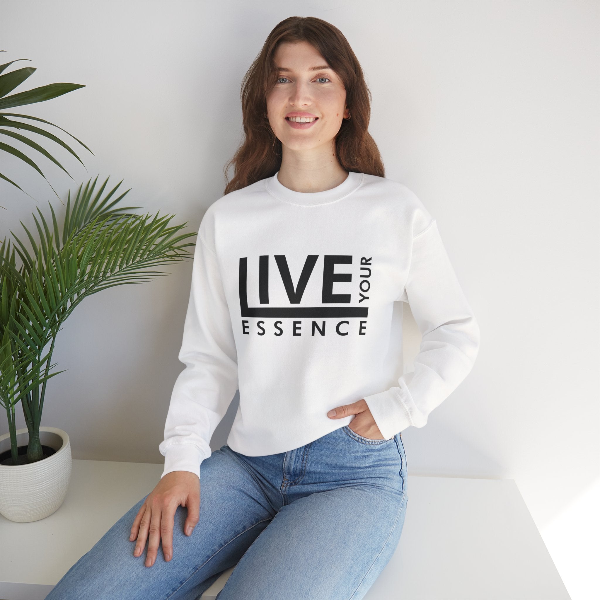 Live Your Essence Unisex Crewneck Sweatshirt - Inspirational Casual Wear