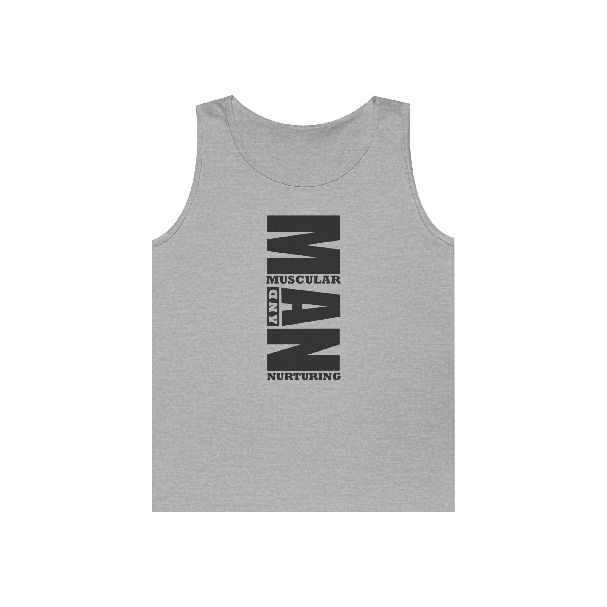 Muscular & Nurturing Unisex Heavy Cotton Tank Top - Perfect Gift for Father&
