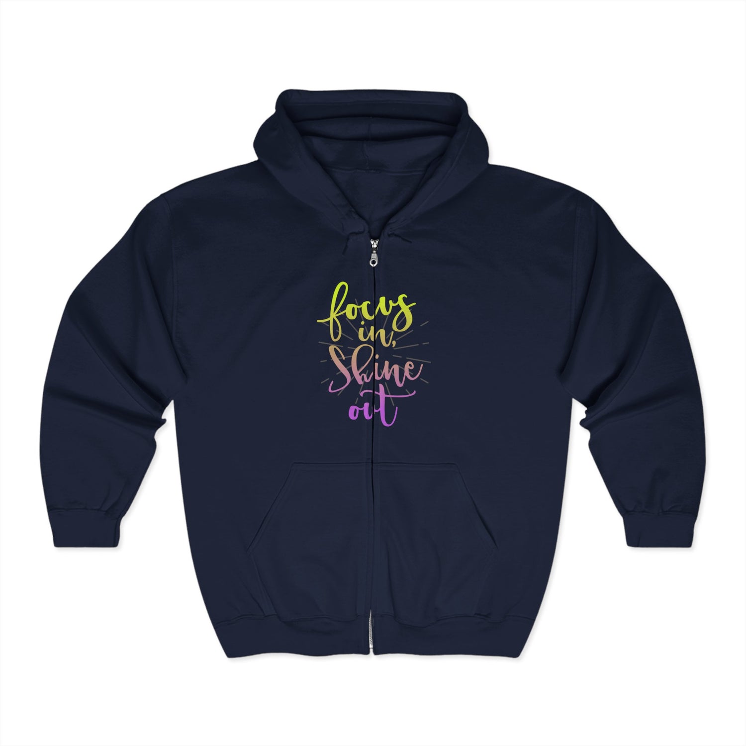 Focus in, Shine Out Unisex Zip Hoodie