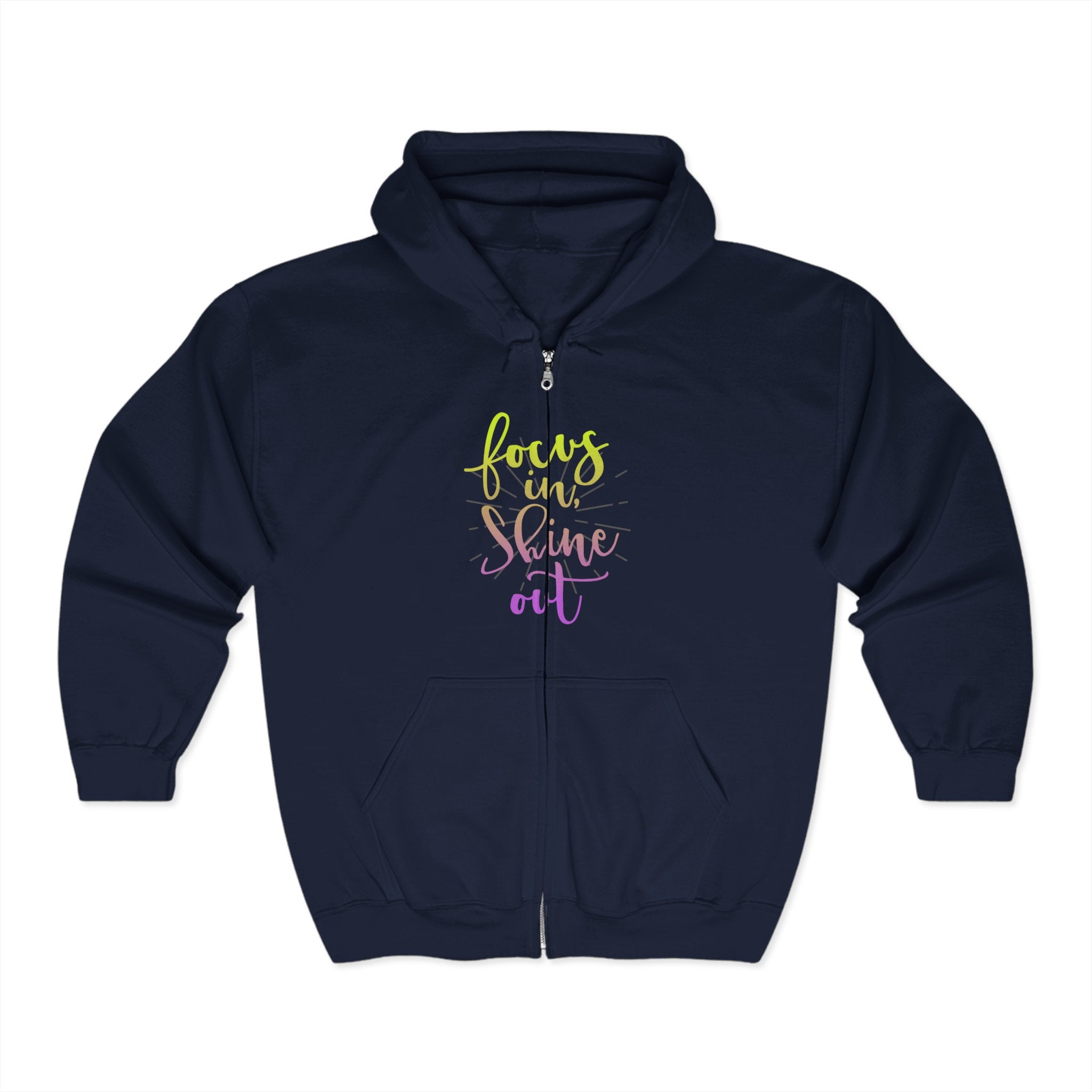 Focus in, Shine Out Unisex Zip Hoodie
