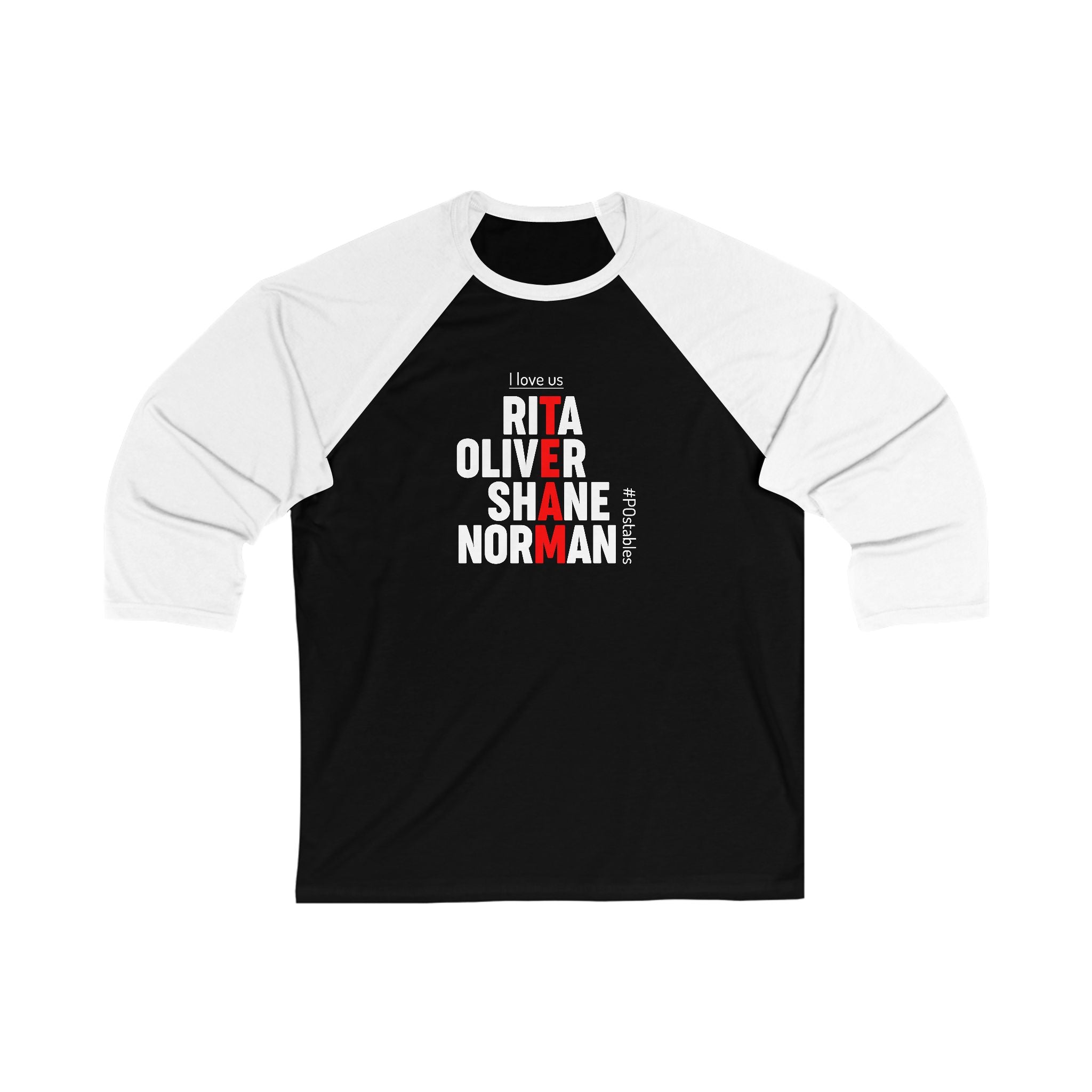 Personalized Family Love Baseball Tee - Unisex 3/4 Sleeve Shirt