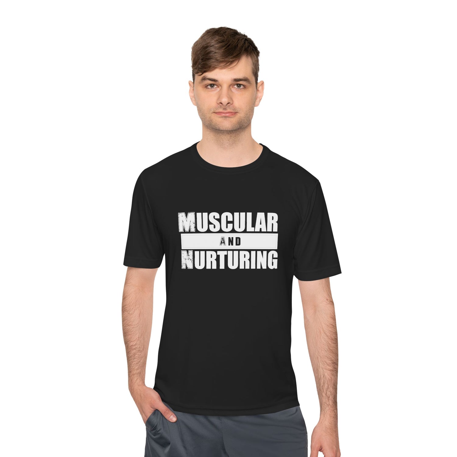 Muscular and Nurturing Unisex Moisture Wicking Tee
