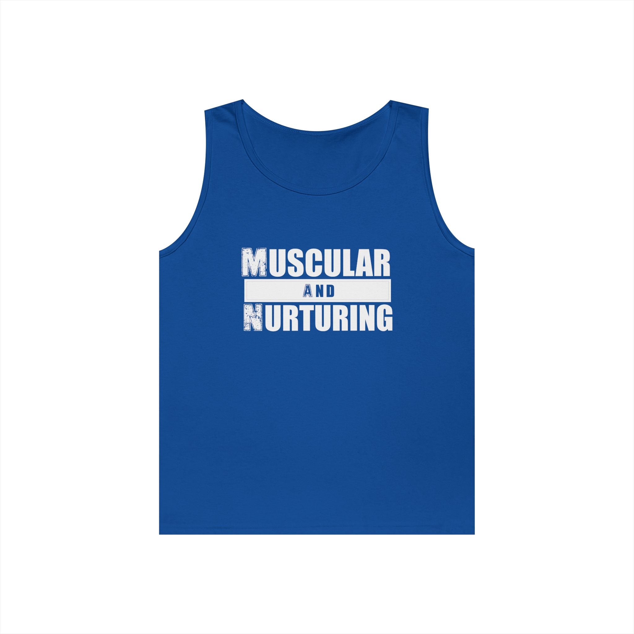 Unisex Heavy Cotton Tank Top - Muscular and Nurturing