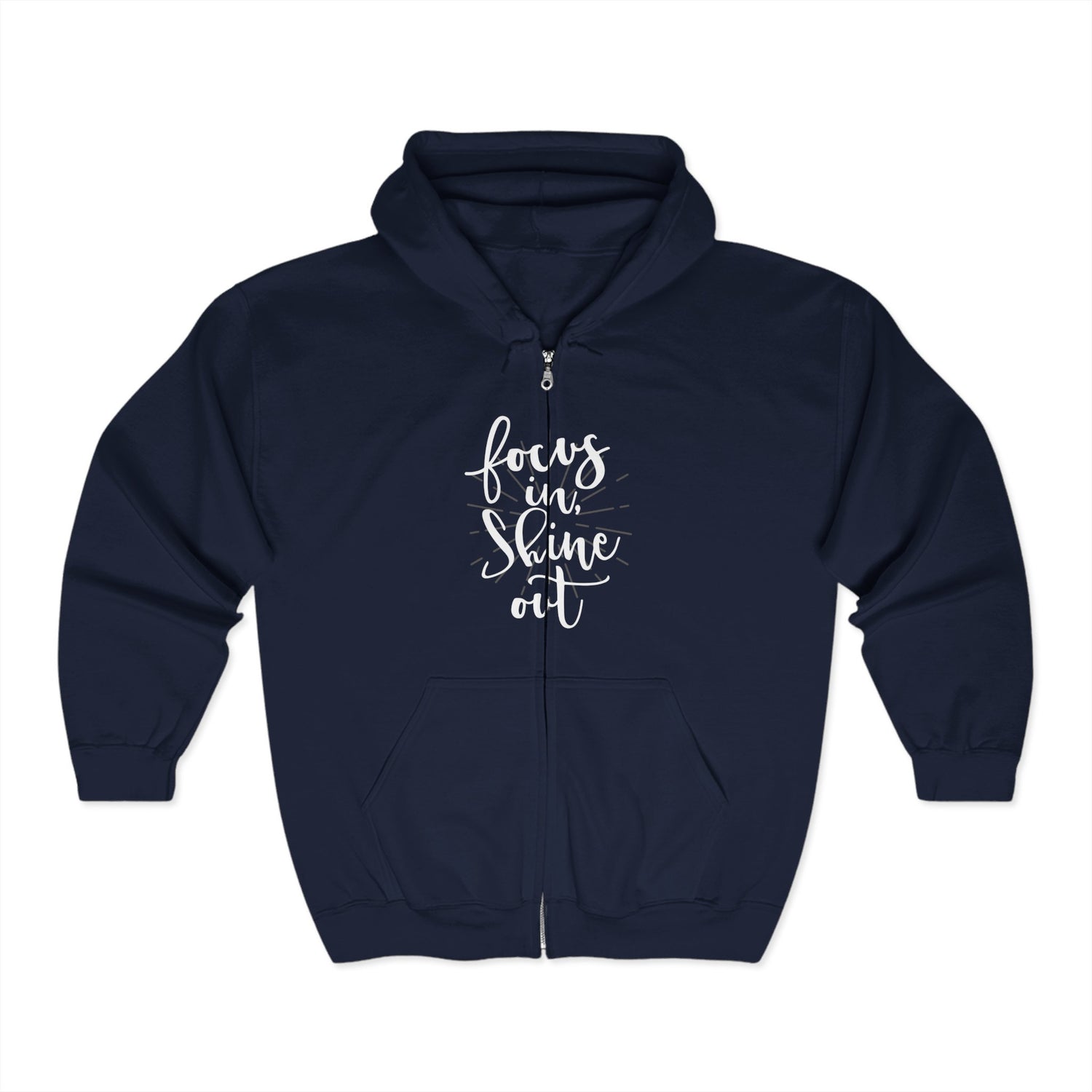 Focus in, Shine Out Unisex Zip Hoodie