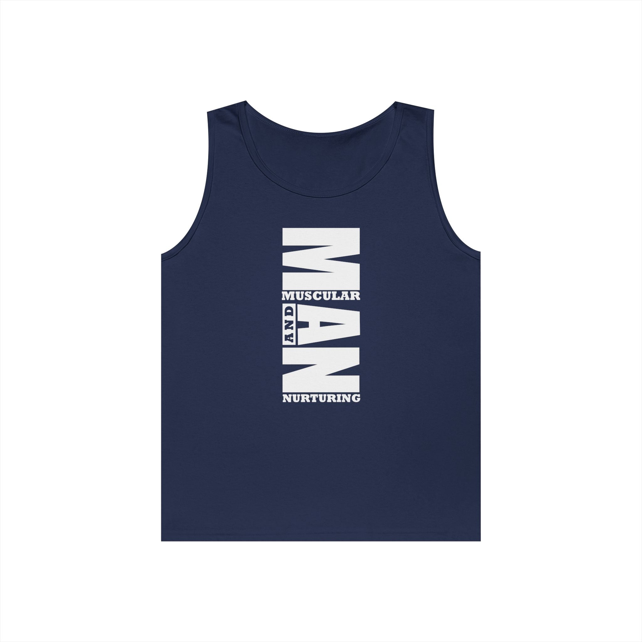 Muscular & Nurturing Unisex Heavy Cotton Tank Top - Perfect Gift for Father&