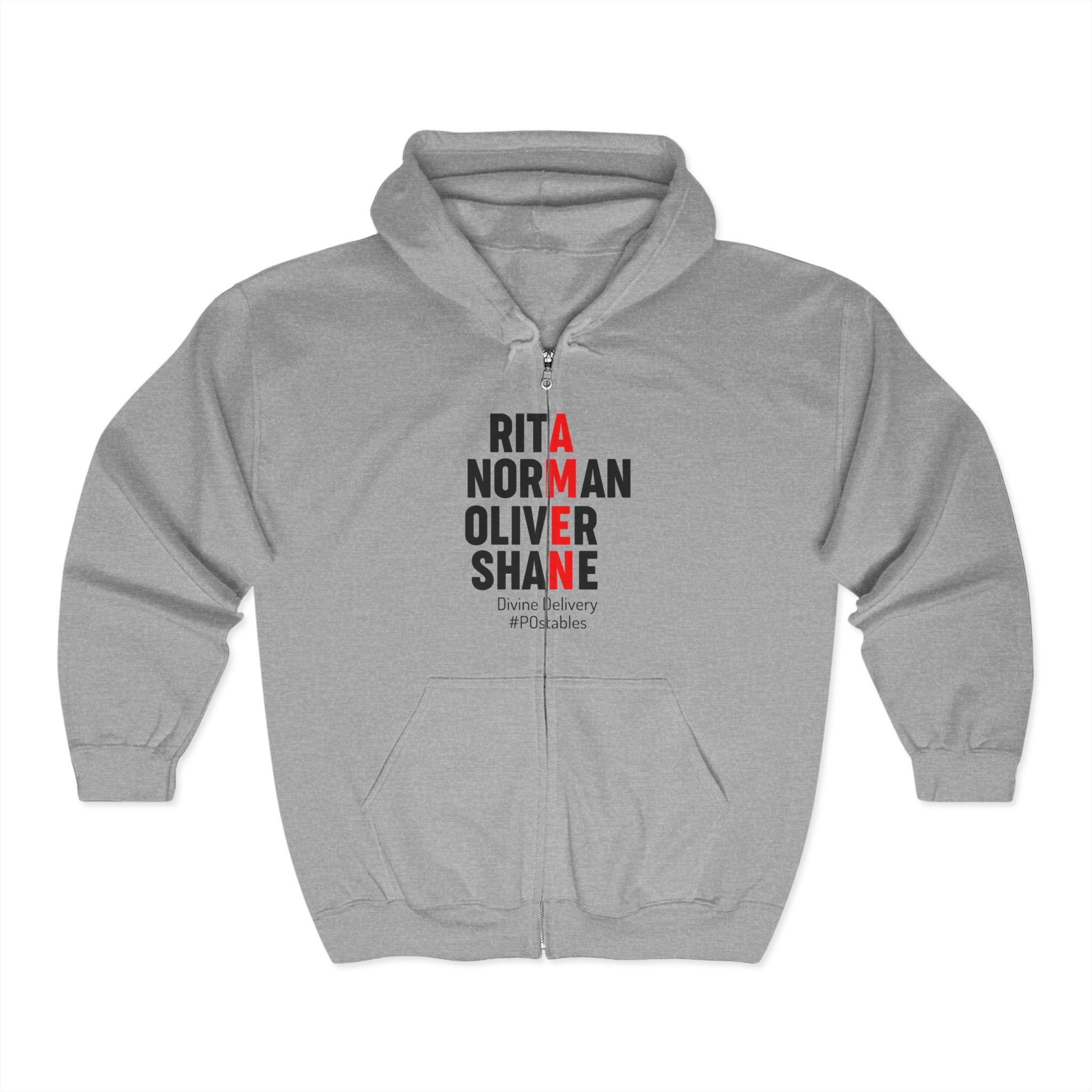 Personalized Unisex Zip-Up Hoodie - Divine Delivery Design