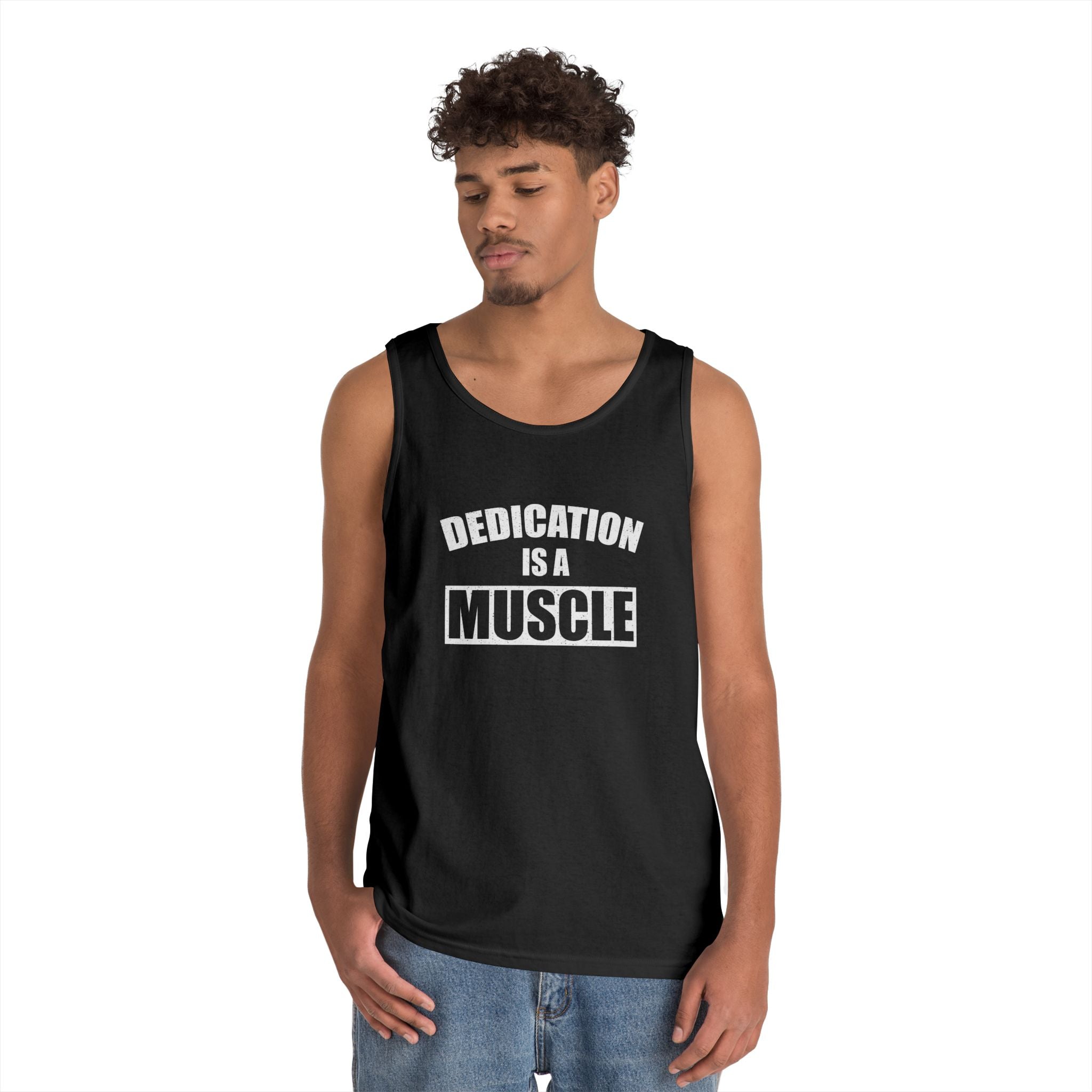 Dedication is a Muscle Unisex Tank Top