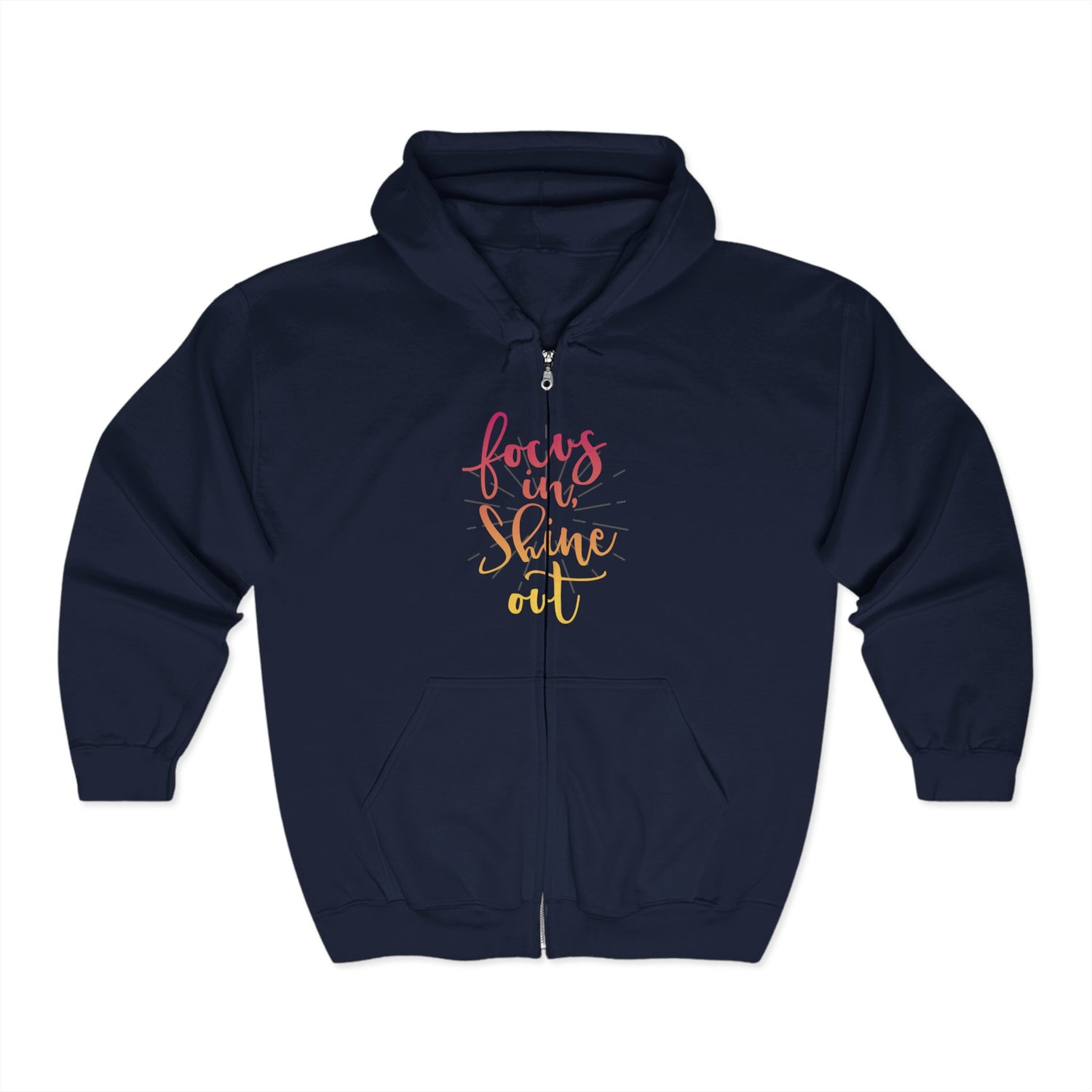 Focus in, Shine Out Unisex Zip Hoodie