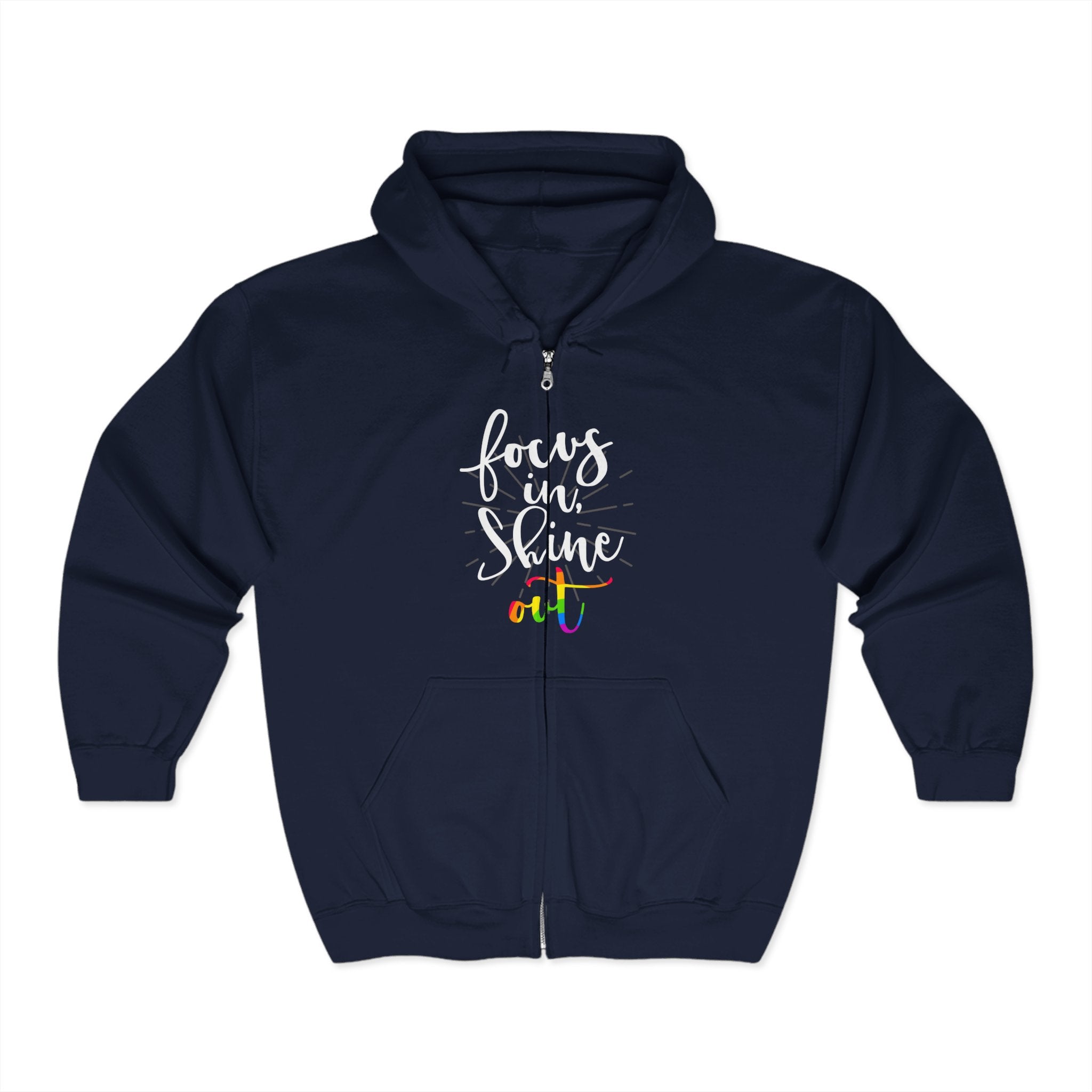Focus in, Shine Out Unisex Zip Hoodie