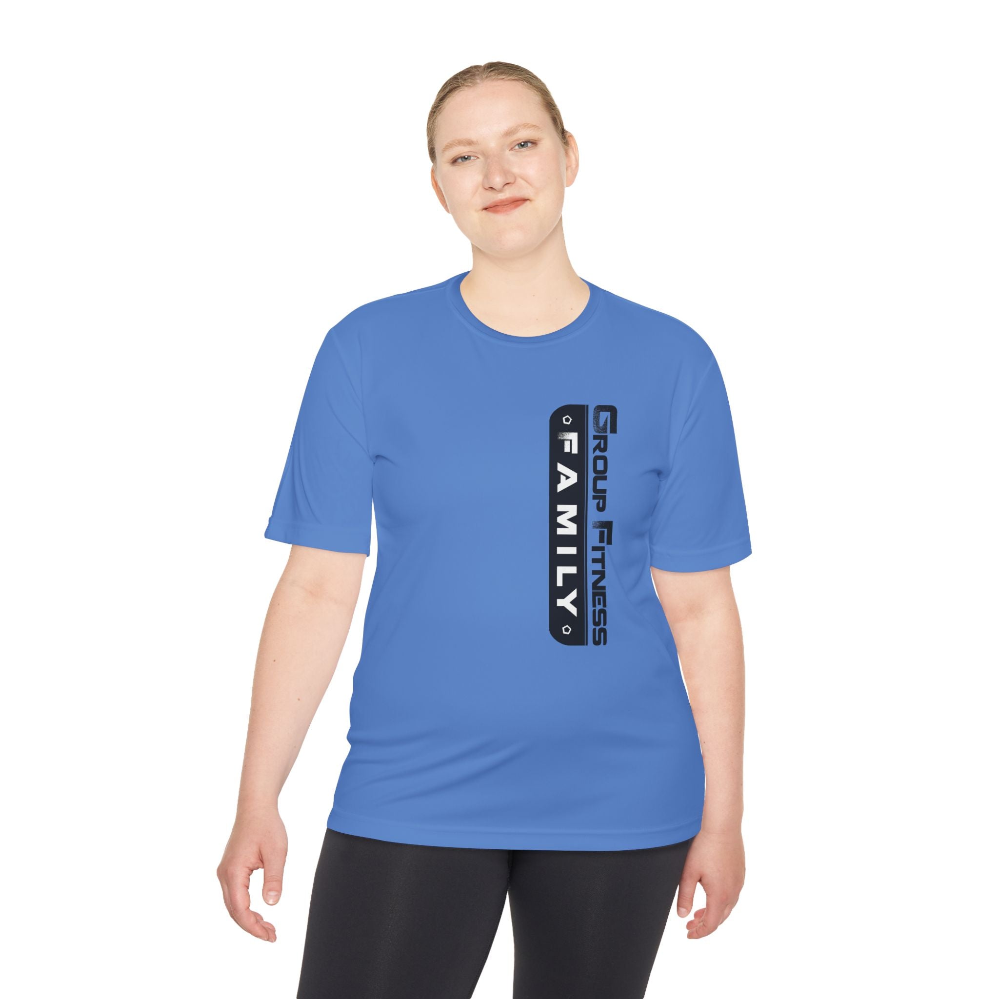 Unisex Moisture Wicking Tee - Group Fitness of FAMILY - Ideal for Active Lifestyle