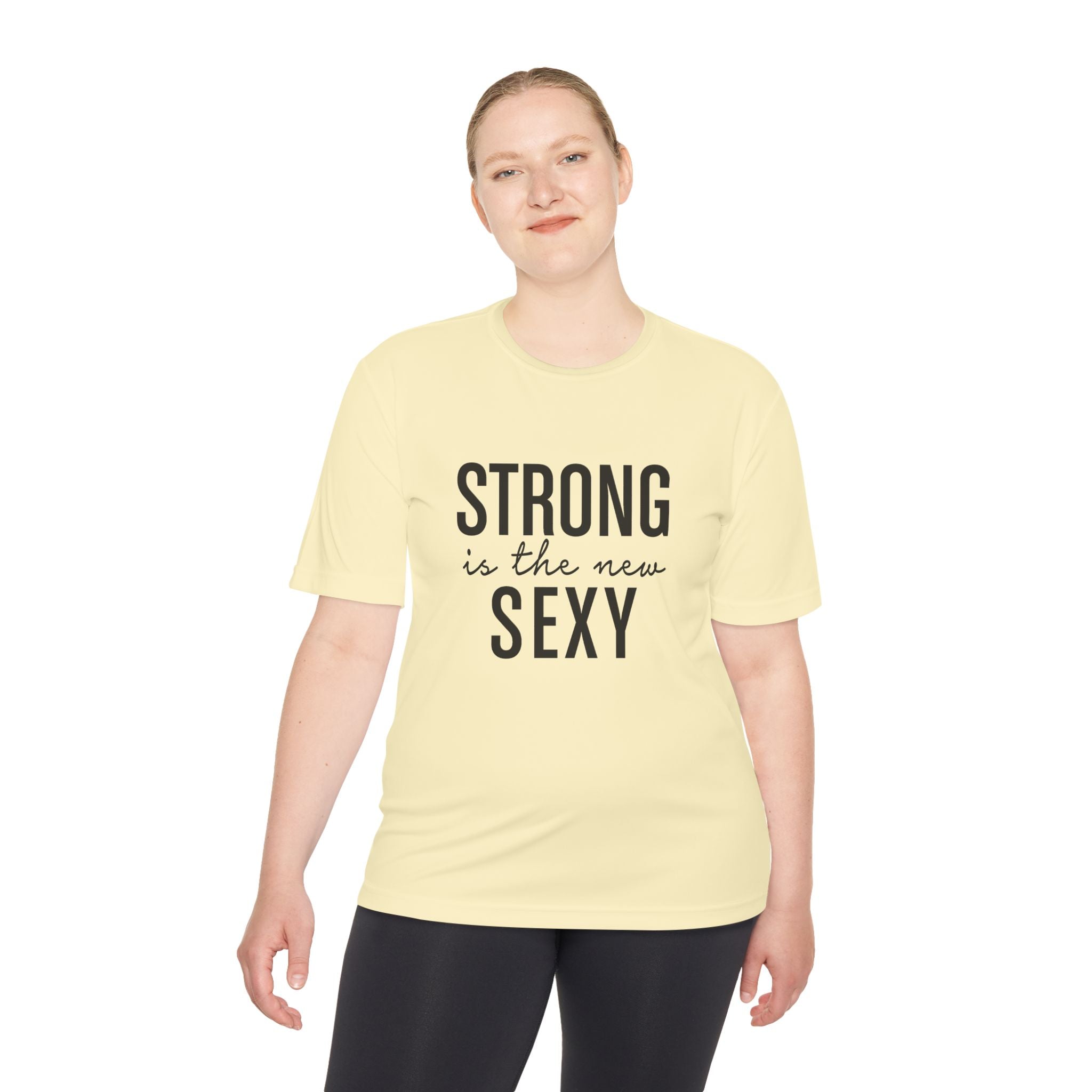 Strong is the New Sexy Unisex Moisture Wicking Tee - Inspirational Fitness Shirt