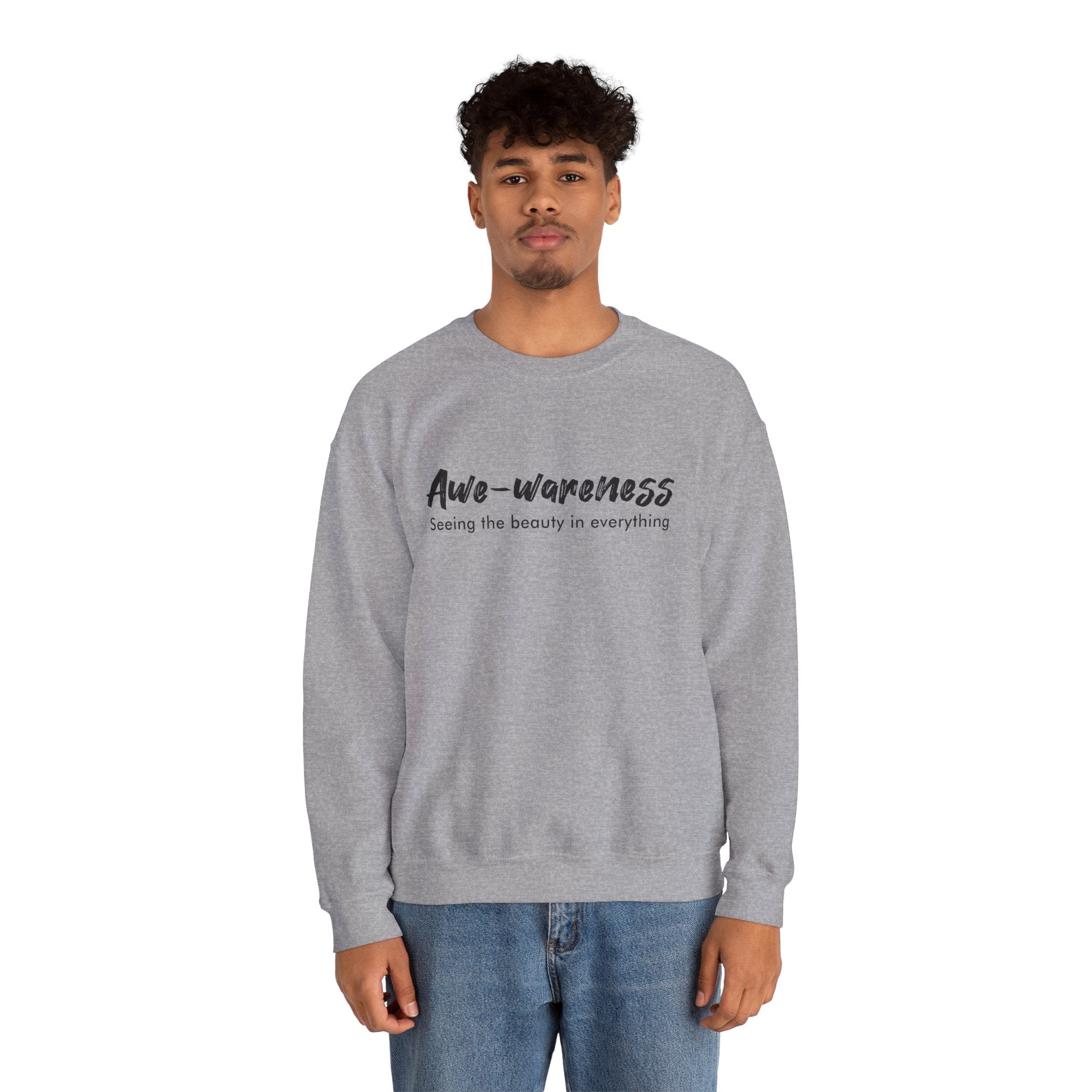 Awe-awareness Unisex Heavy Blend™ Crewneck Sweatshirt - Feel the Beauty in Everything
