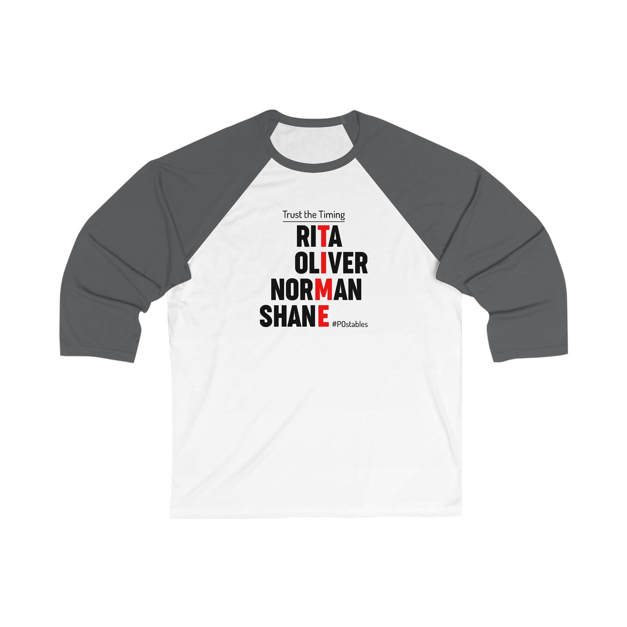 Trust the Timing Unisex 3/4 Sleeve Baseball Tee - Perfect Gift for Sports Lovers