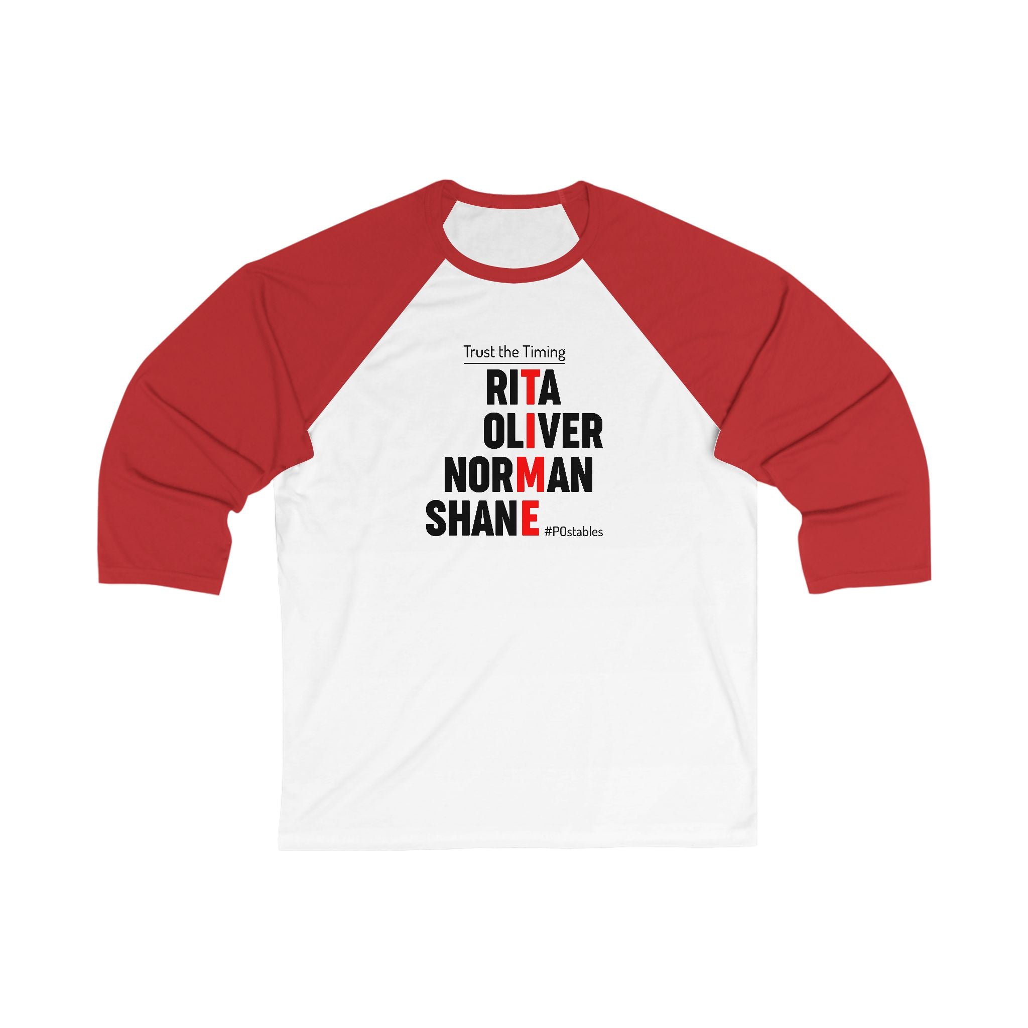 Trust the Timing Unisex 3/4 Sleeve Baseball Tee - Perfect Gift for Sports Lovers