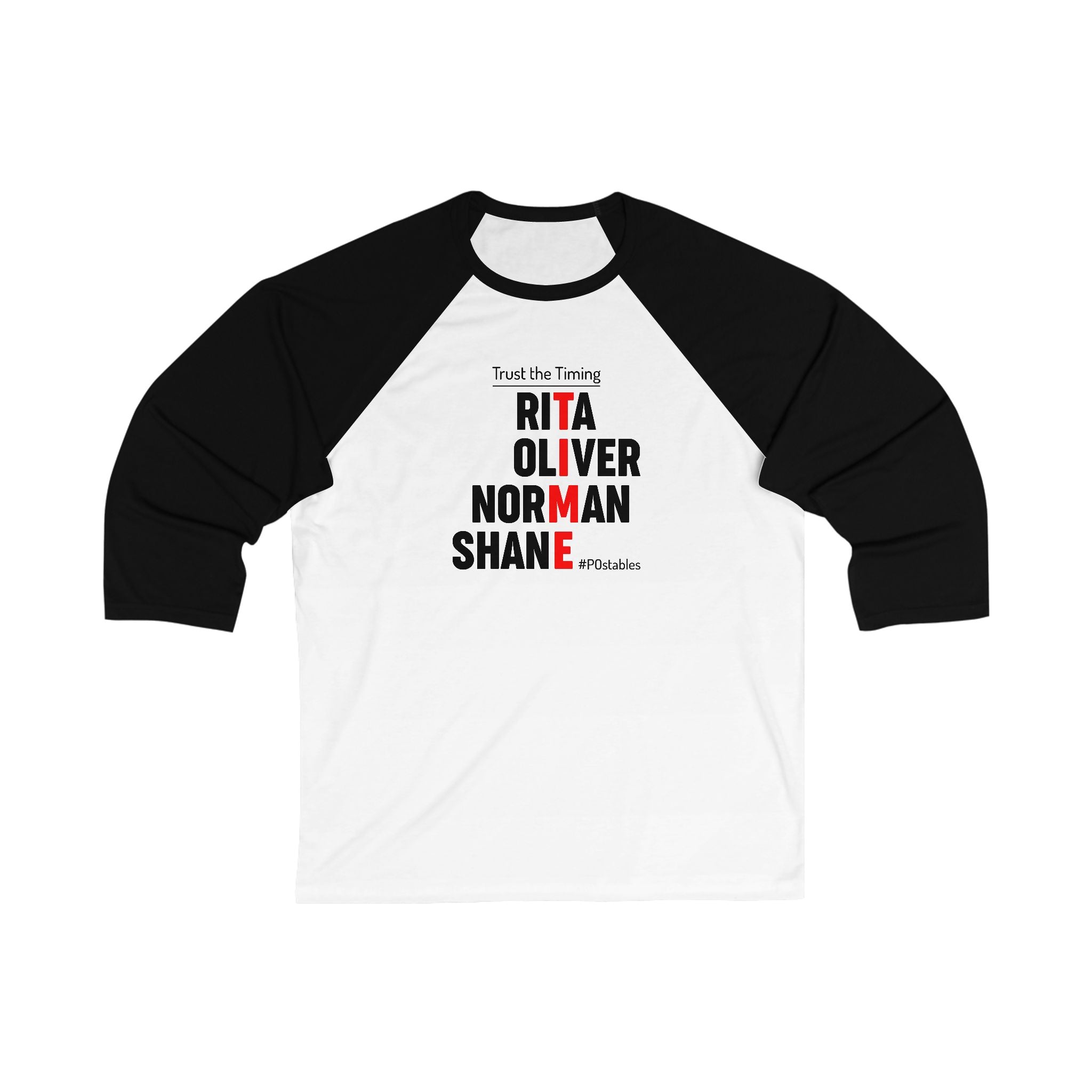 Trust the Timing Unisex 3/4 Sleeve Baseball Tee - Perfect Gift for Sports Lovers