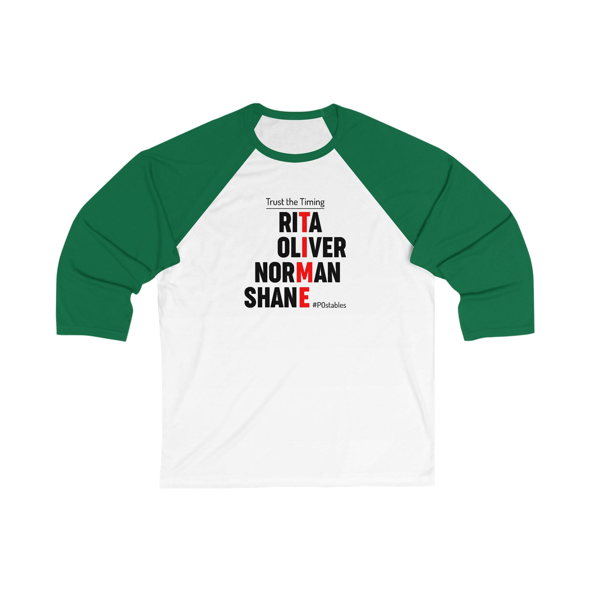 Trust the Timing Unisex 3/4 Sleeve Baseball Tee - Perfect Gift for Sports Lovers