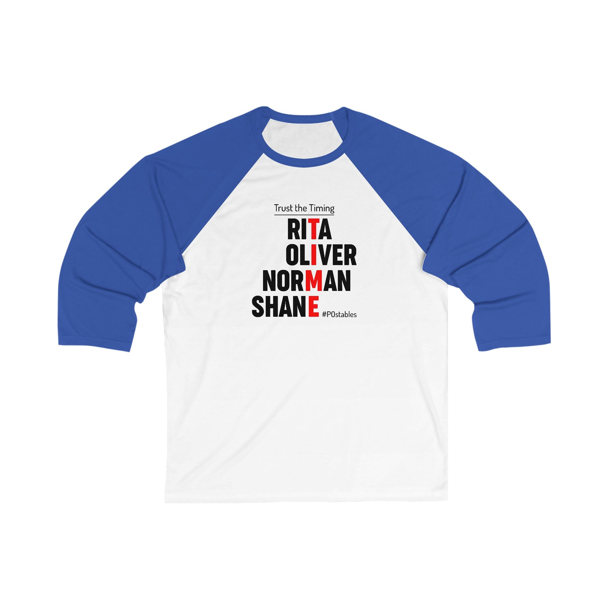 Trust the Timing Unisex 3/4 Sleeve Baseball Tee - Perfect Gift for Sports Lovers