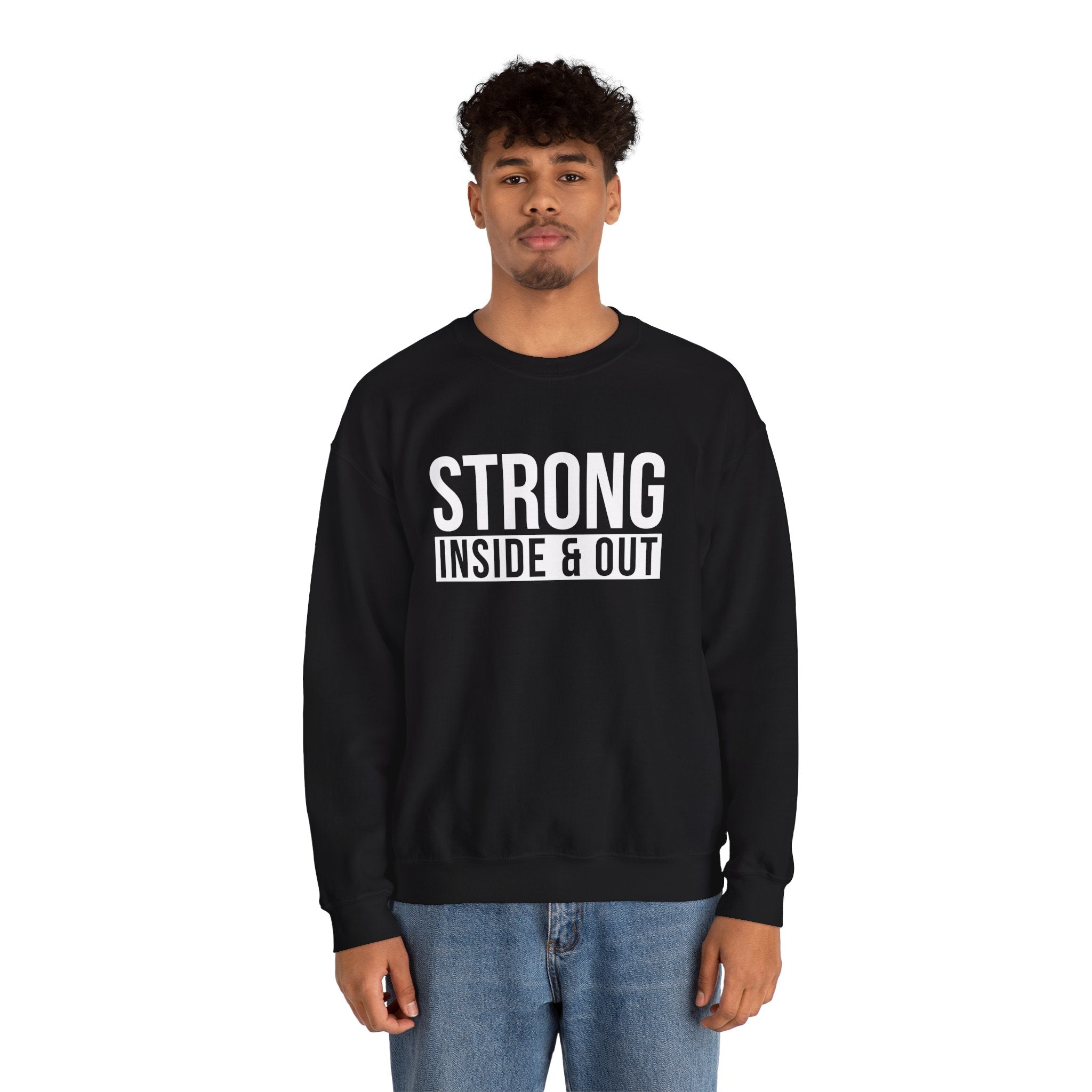 Strong Inside & Out Unisex Heavy Blend Crewneck Sweatshirt