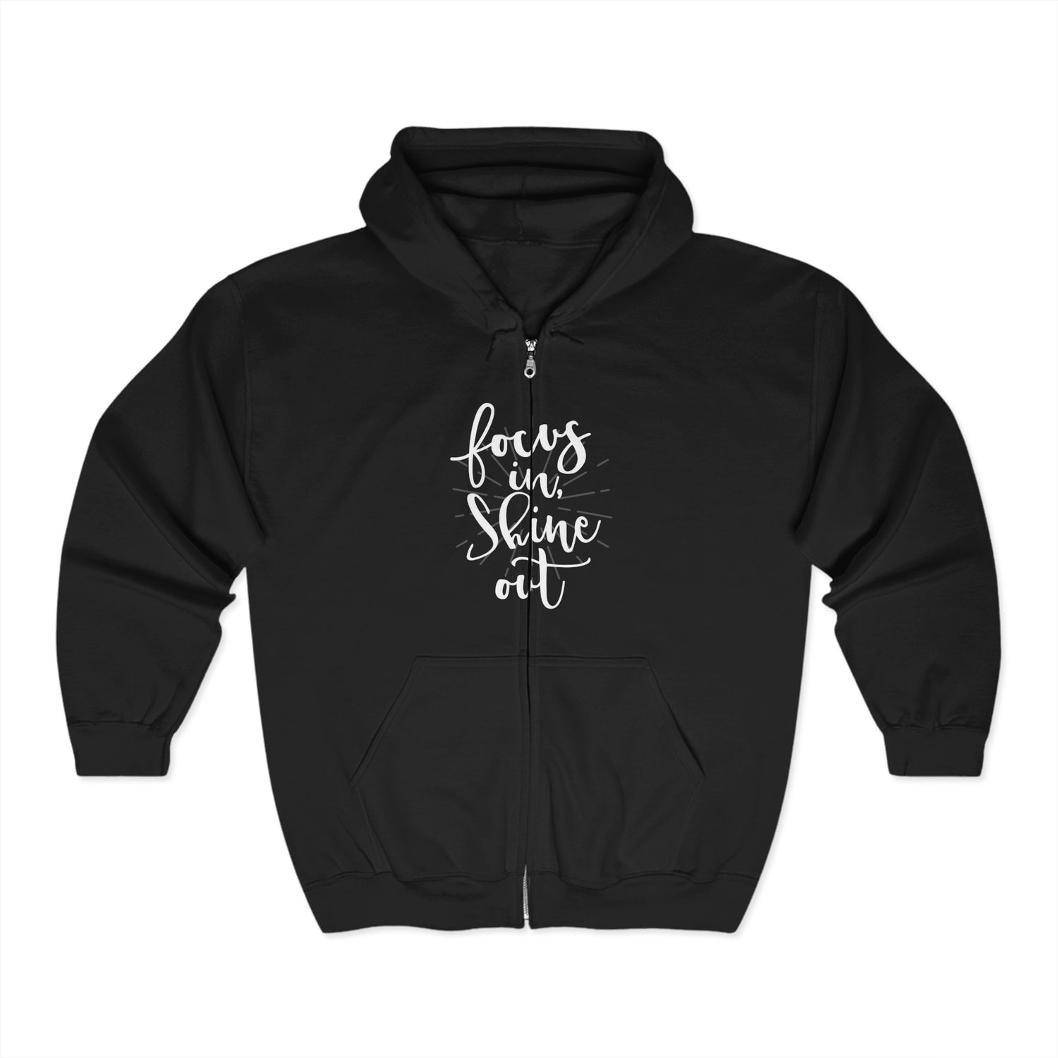 Focus in, Shine Out Unisex Zip Hoodie