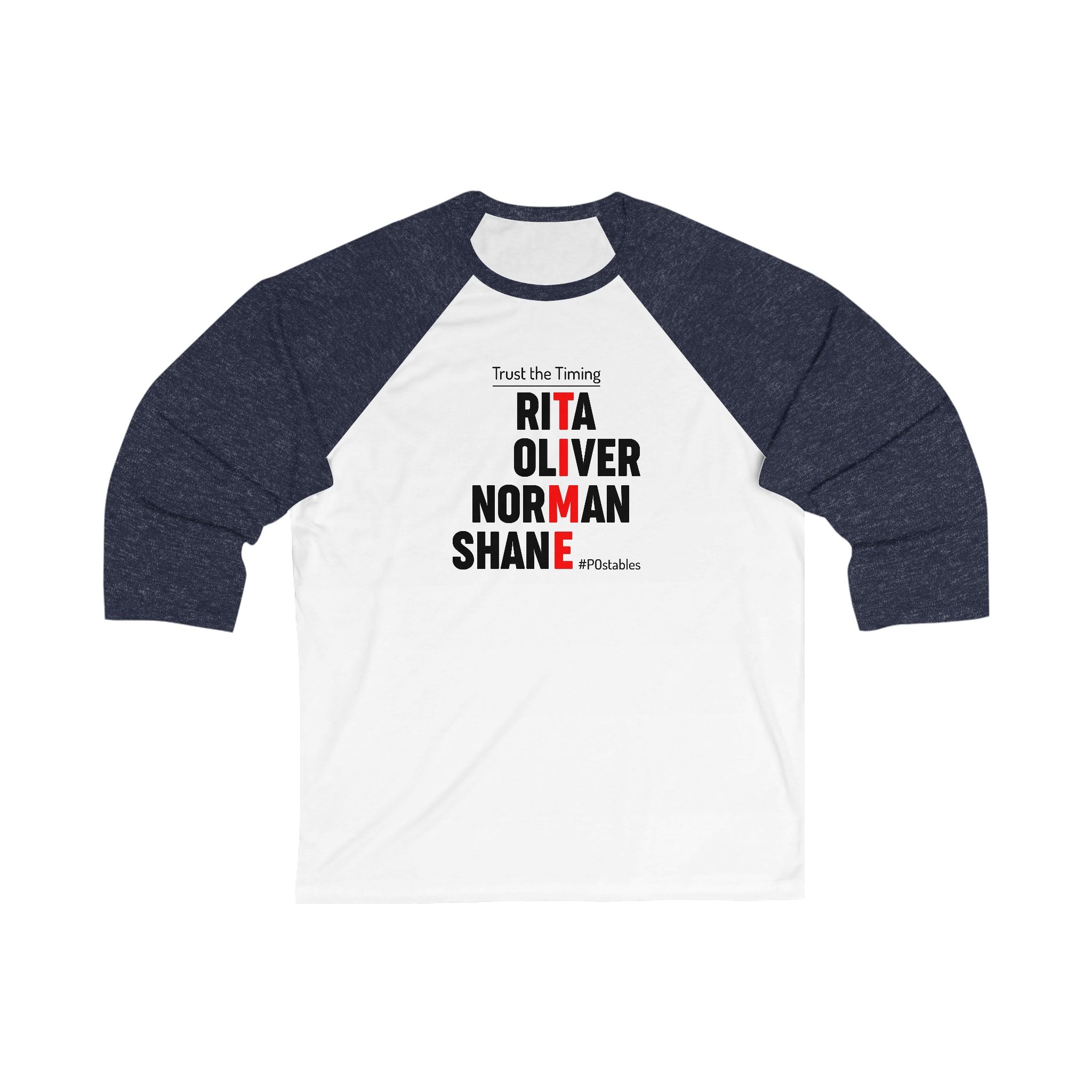 Trust the Timing Unisex 3/4 Sleeve Baseball Tee - Perfect Gift for Sports Lovers