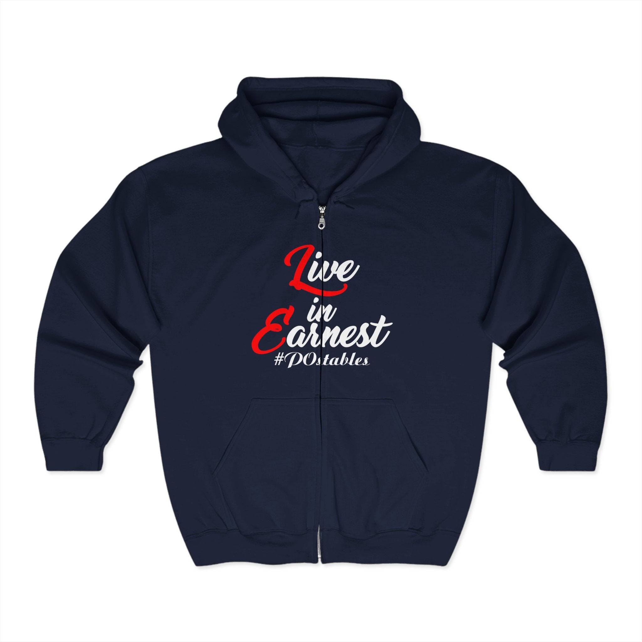Live in Earnest Unisex Zip Hoodie