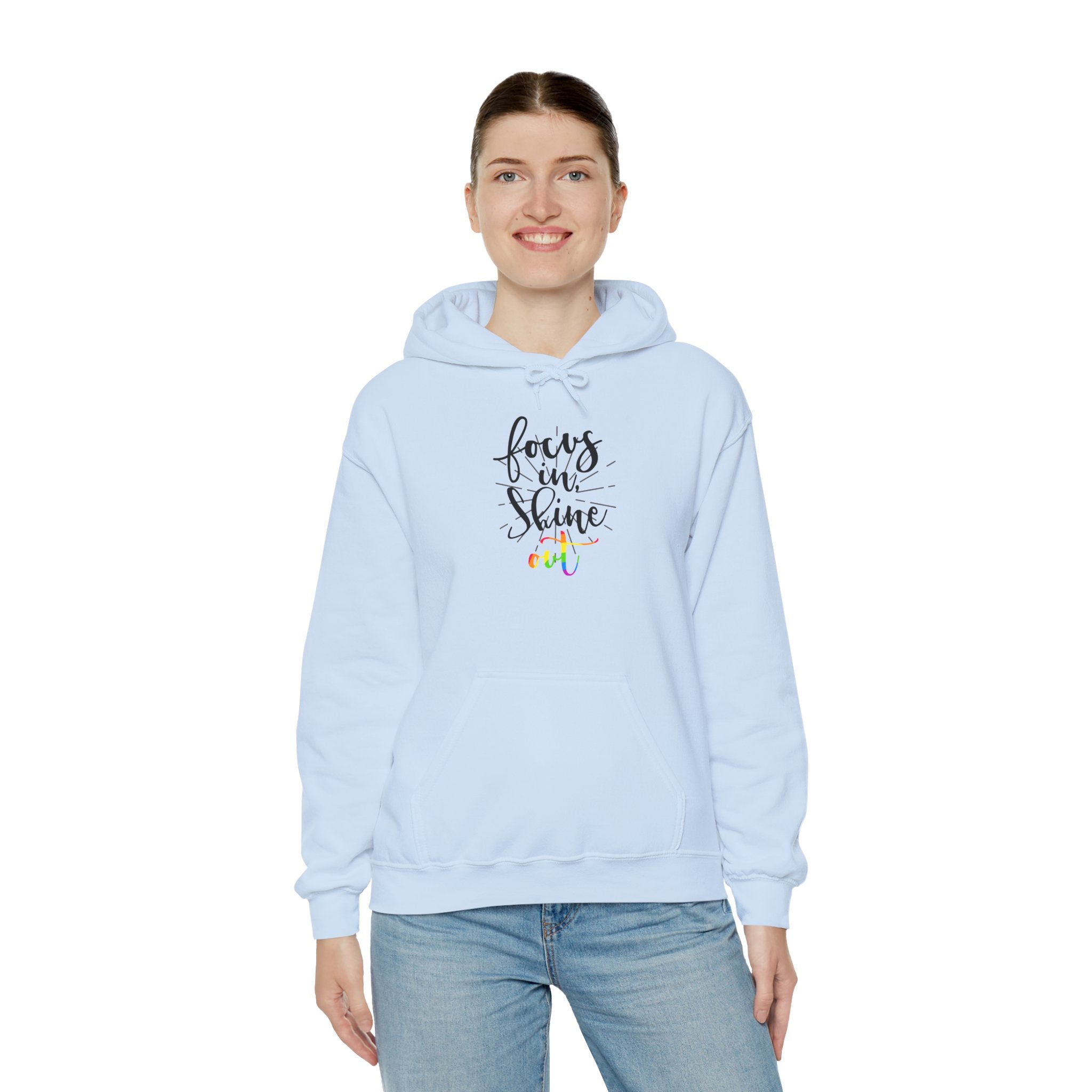 Focus on Shine Unisex Hooded Sweatshirt - Inspirational Hoodie for Comfort and Style
