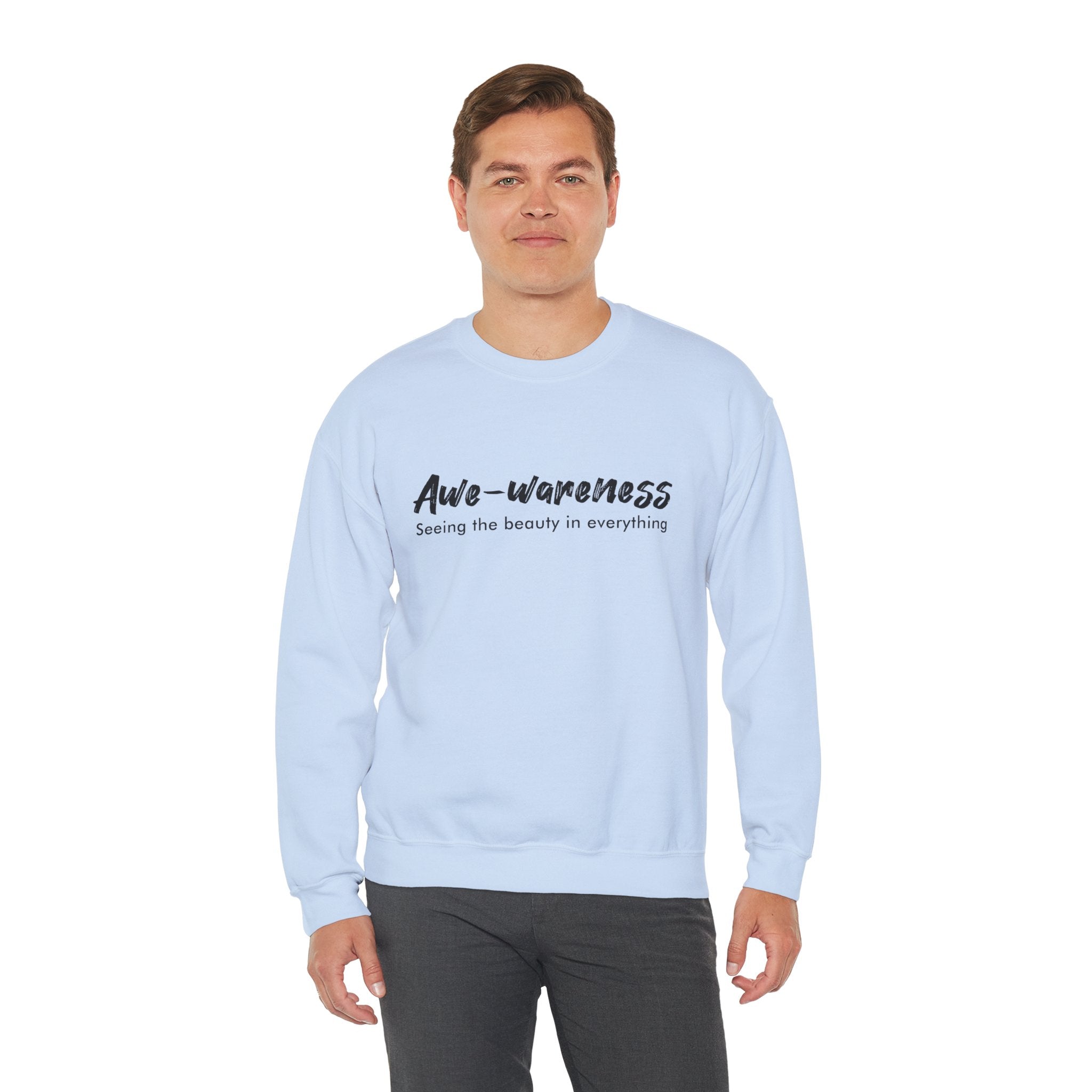 Awe-awareness Unisex Heavy Blend™ Crewneck Sweatshirt - Feel the Beauty in Everything