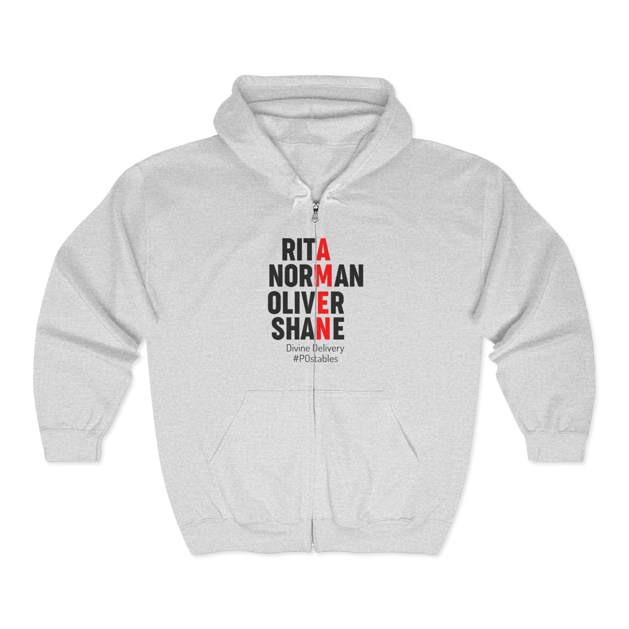 Personalized Unisex Zip-Up Hoodie - Divine Delivery Design