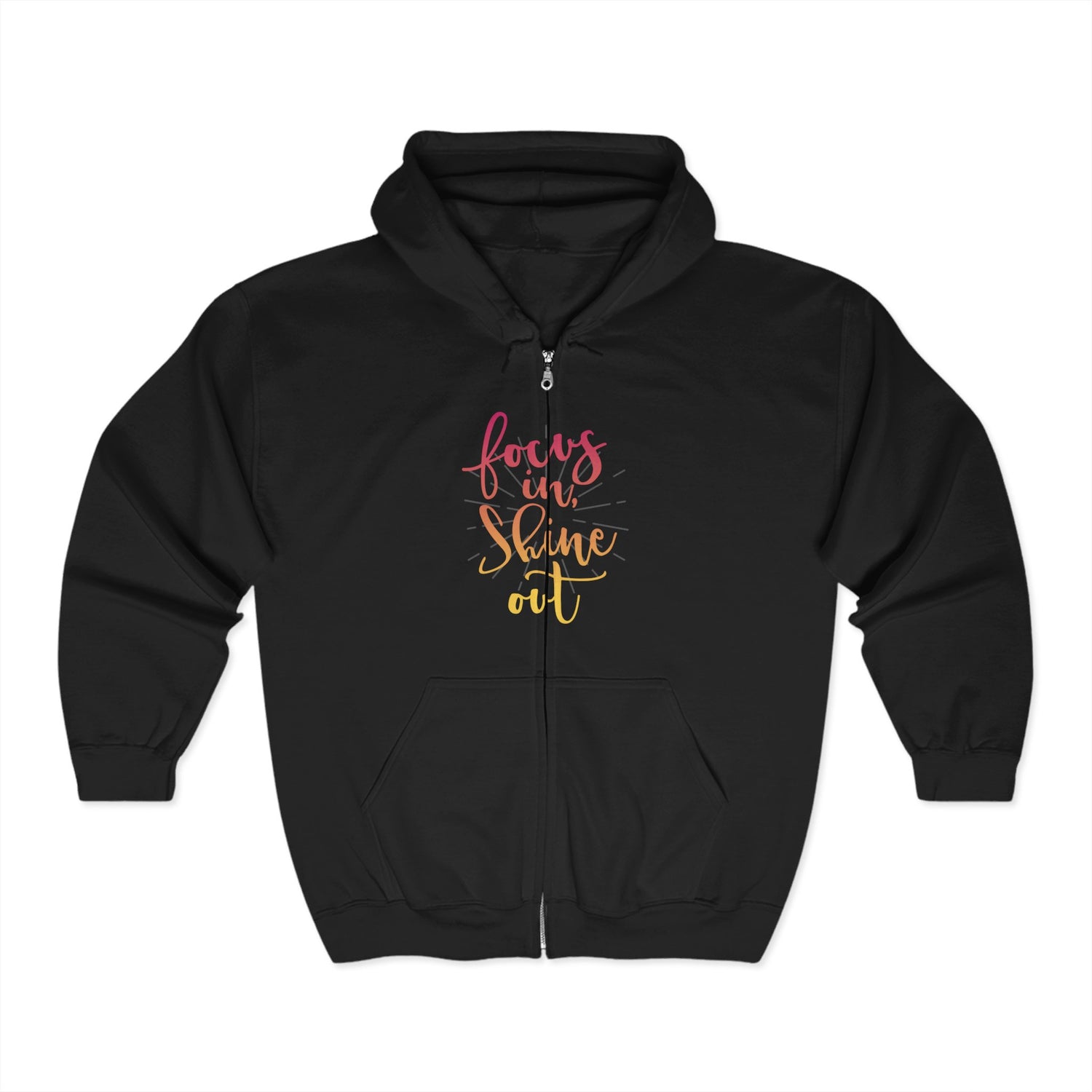 Focus in, Shine Out Unisex Zip Hoodie