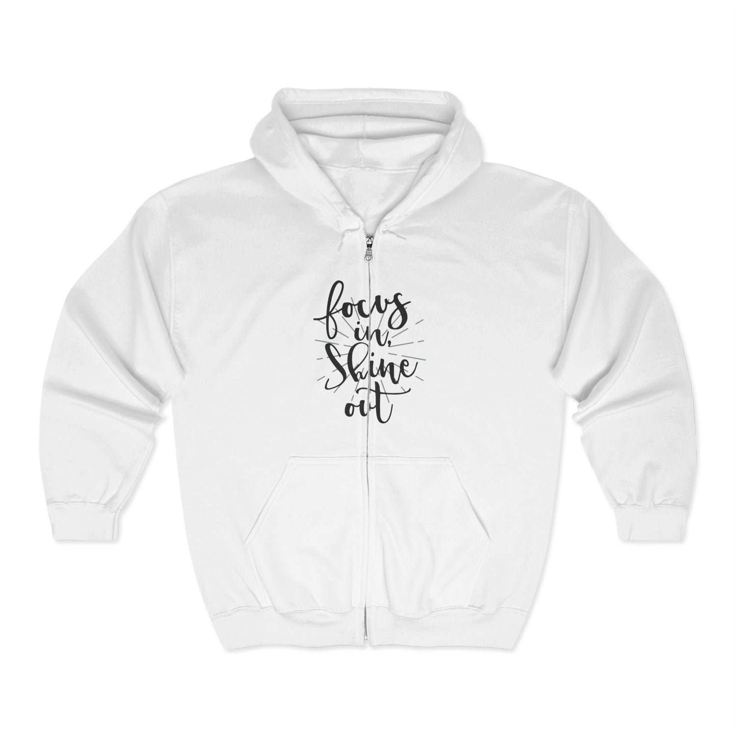 Focus in, Shine Out Unisex Zip Hoodie