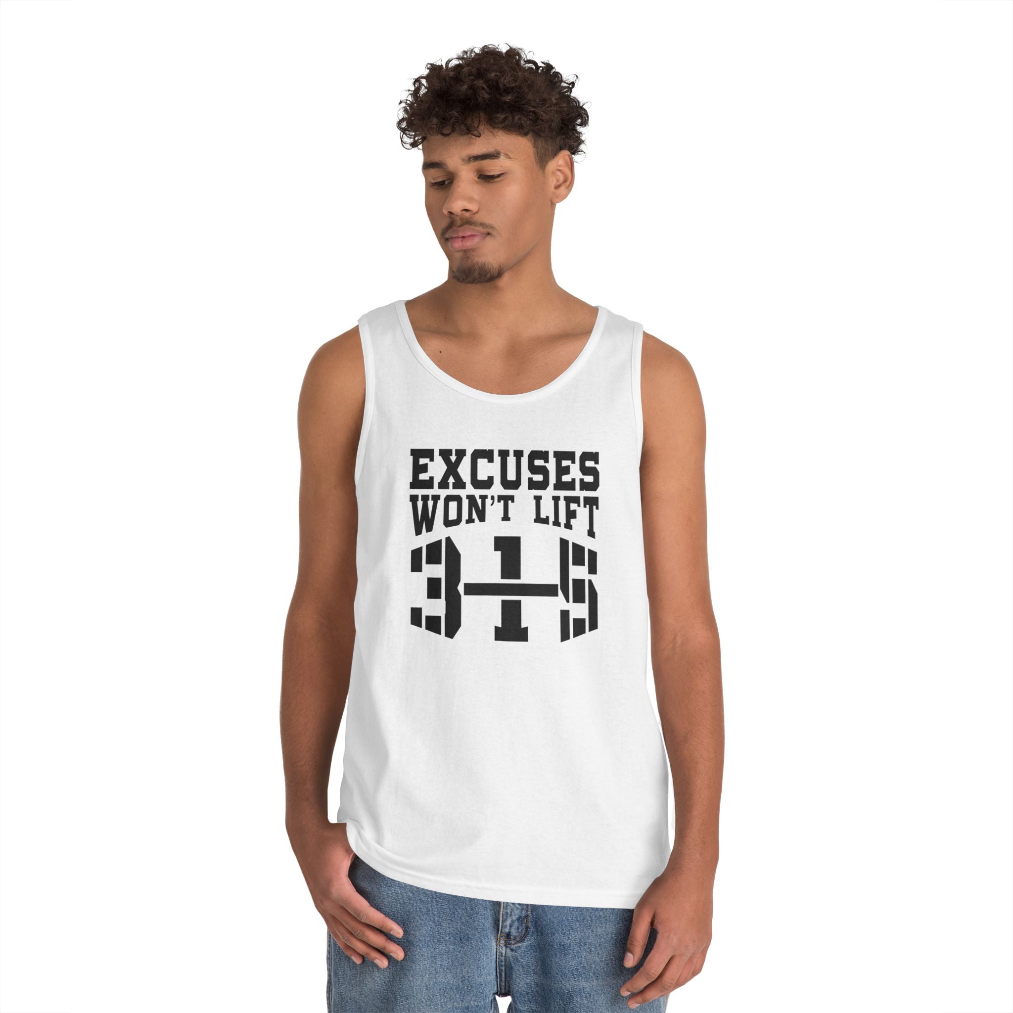 Motivational Unisex Heavy Cotton Tank Top - &