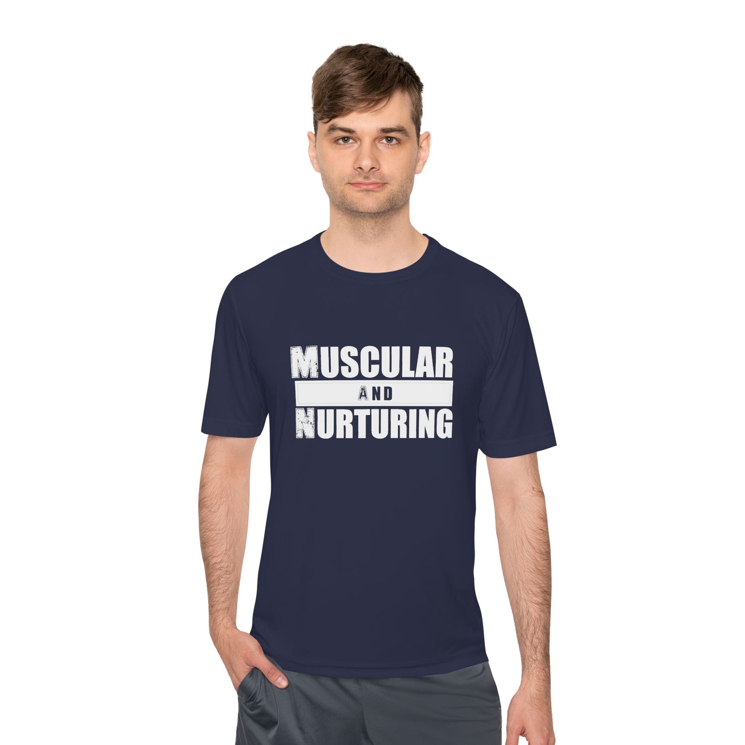Muscular and Nurturing Unisex Moisture Wicking Tee