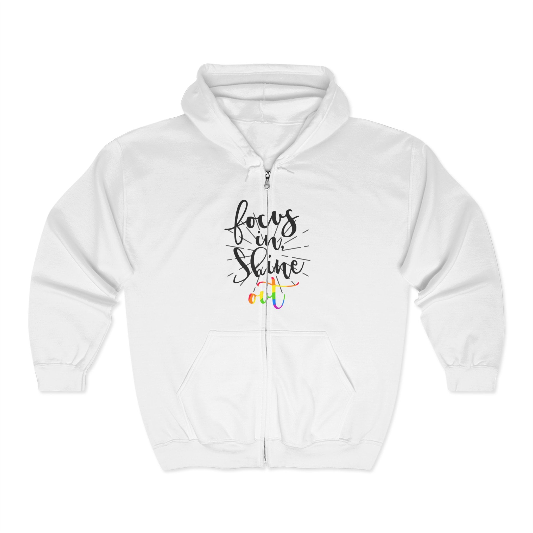 Focus on Shine Full Zip Hooded Sweatshirt | Unisex Cozy Layer