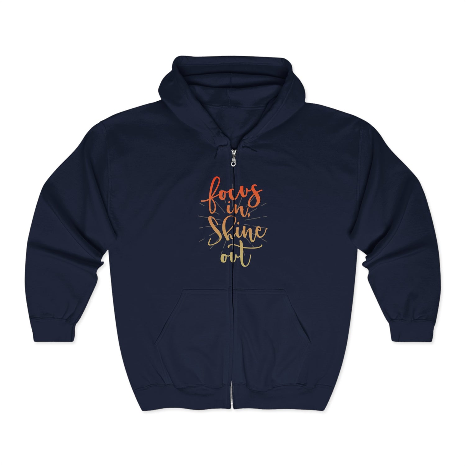 Focus in, Shine Out Unisex Zip Hoodie