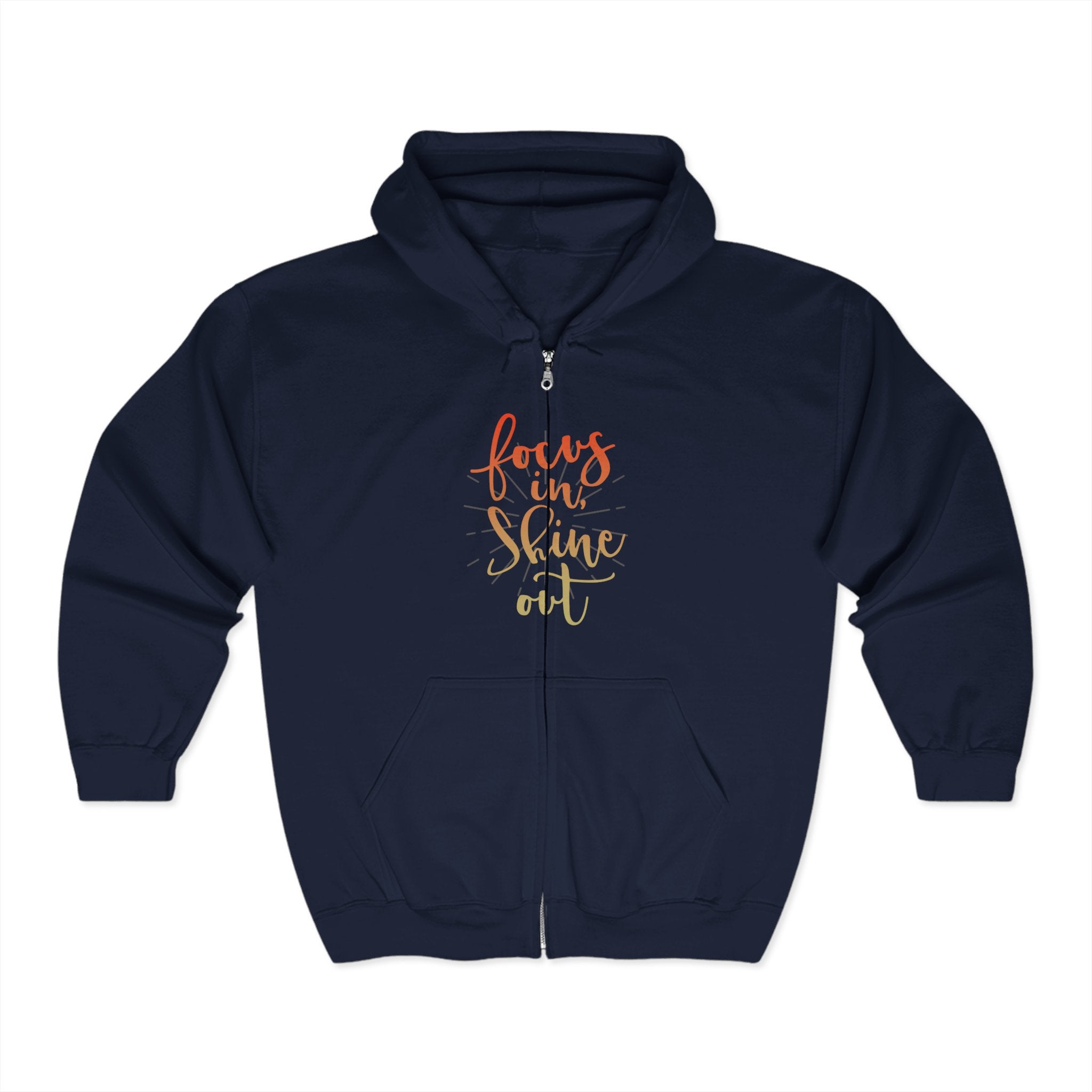 Focus in, Shine Out Unisex Zip Hoodie