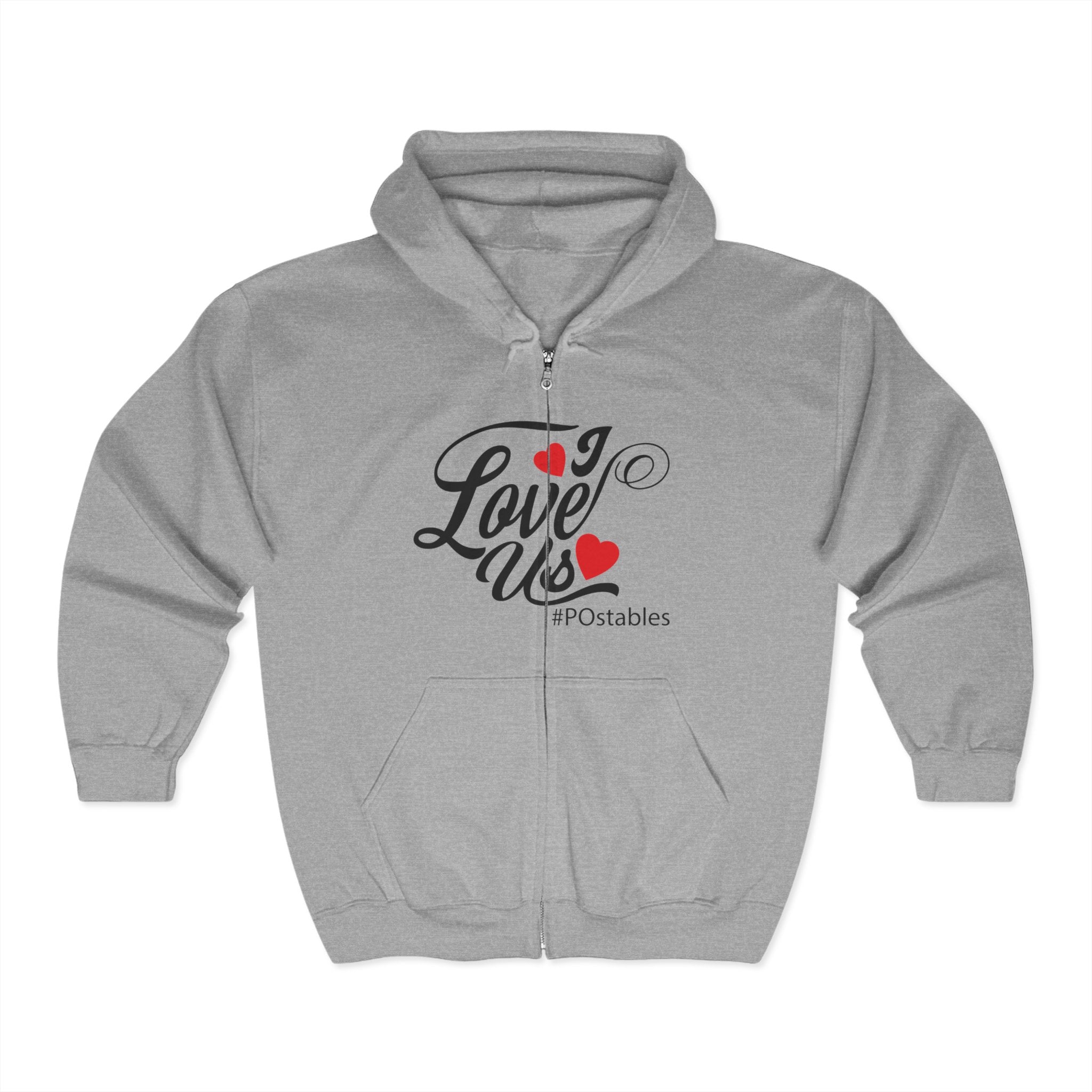 I Love Us Unisex Zip Hoodie