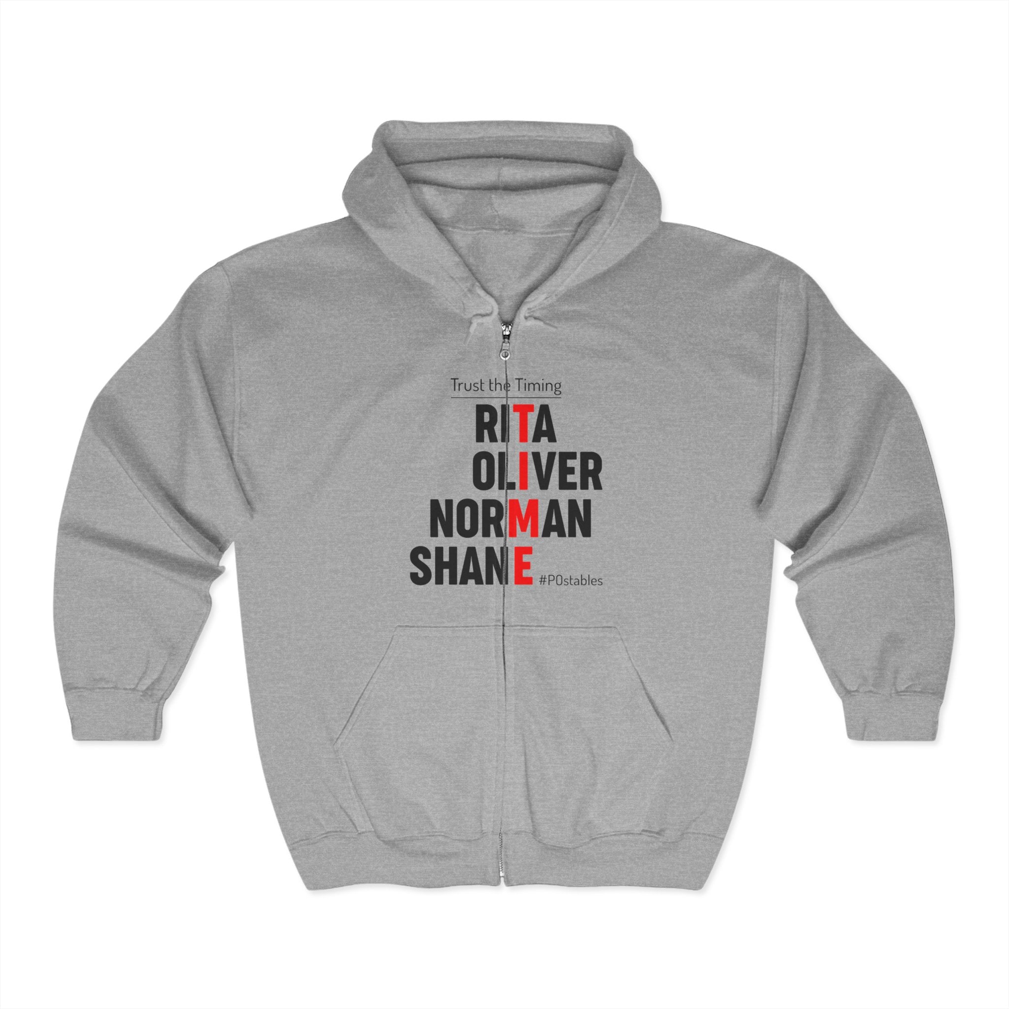 TIME Unisex Zip Hoodie