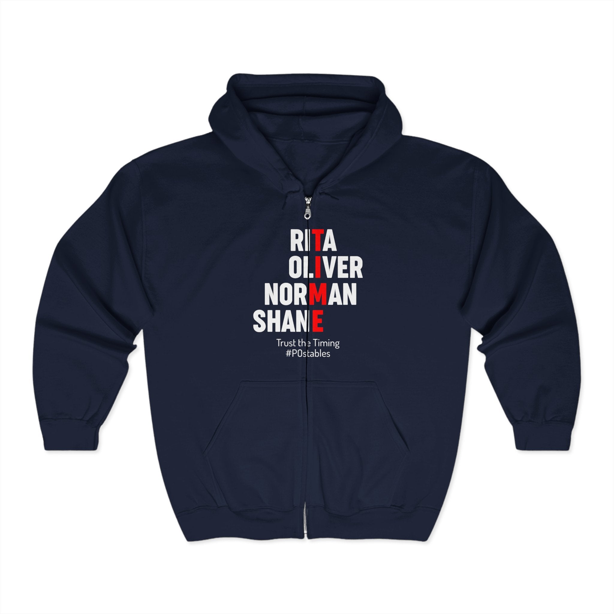 Unisex Full Zip Hoodie - Trust The Timing - Personalized Name Design