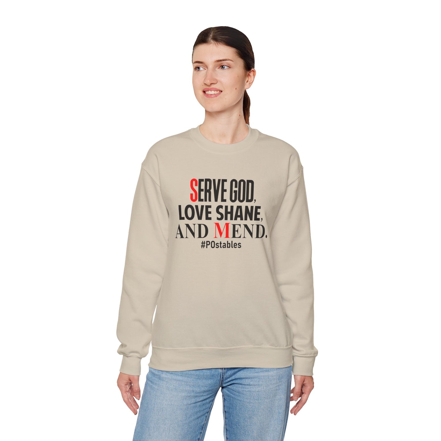 Serve God, Love Shane, and Mend Unisex Sweatshirt